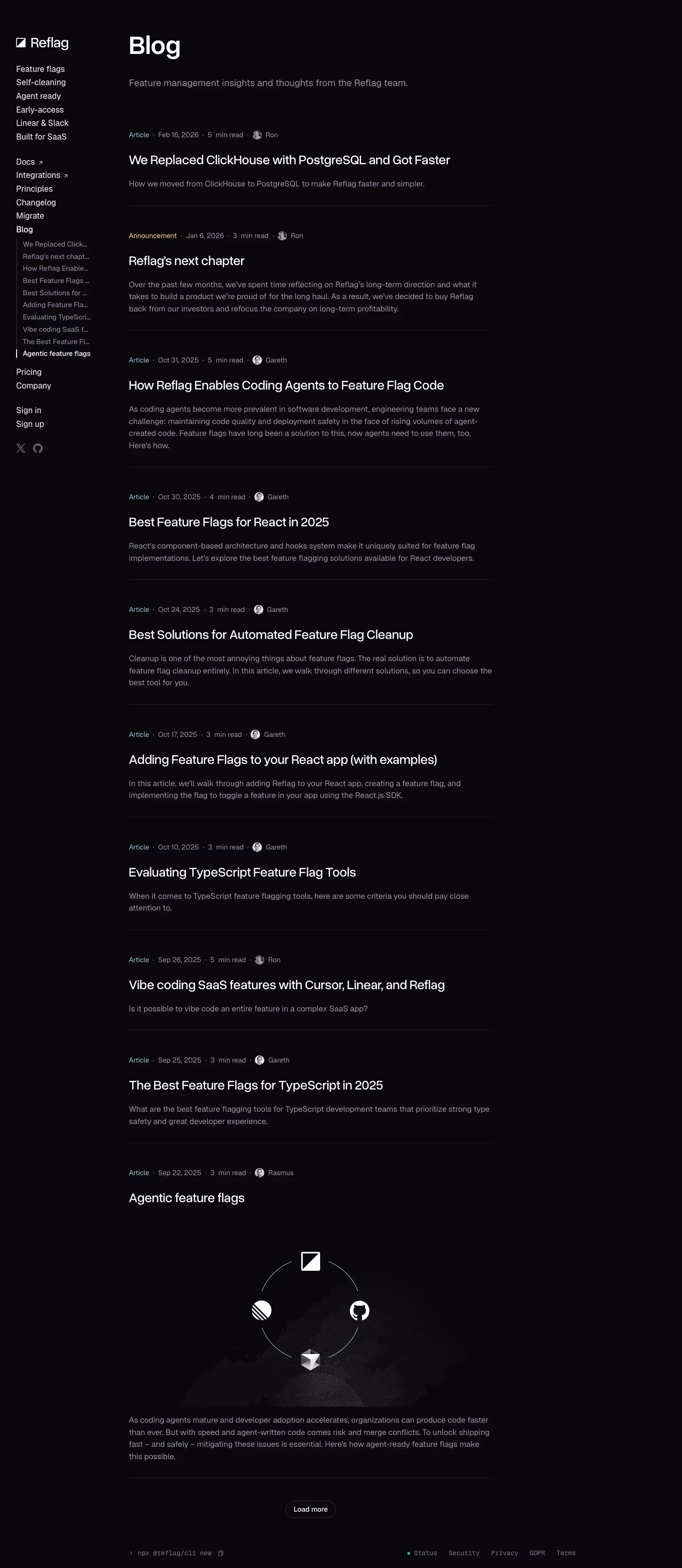 Bucket Blog pages section design