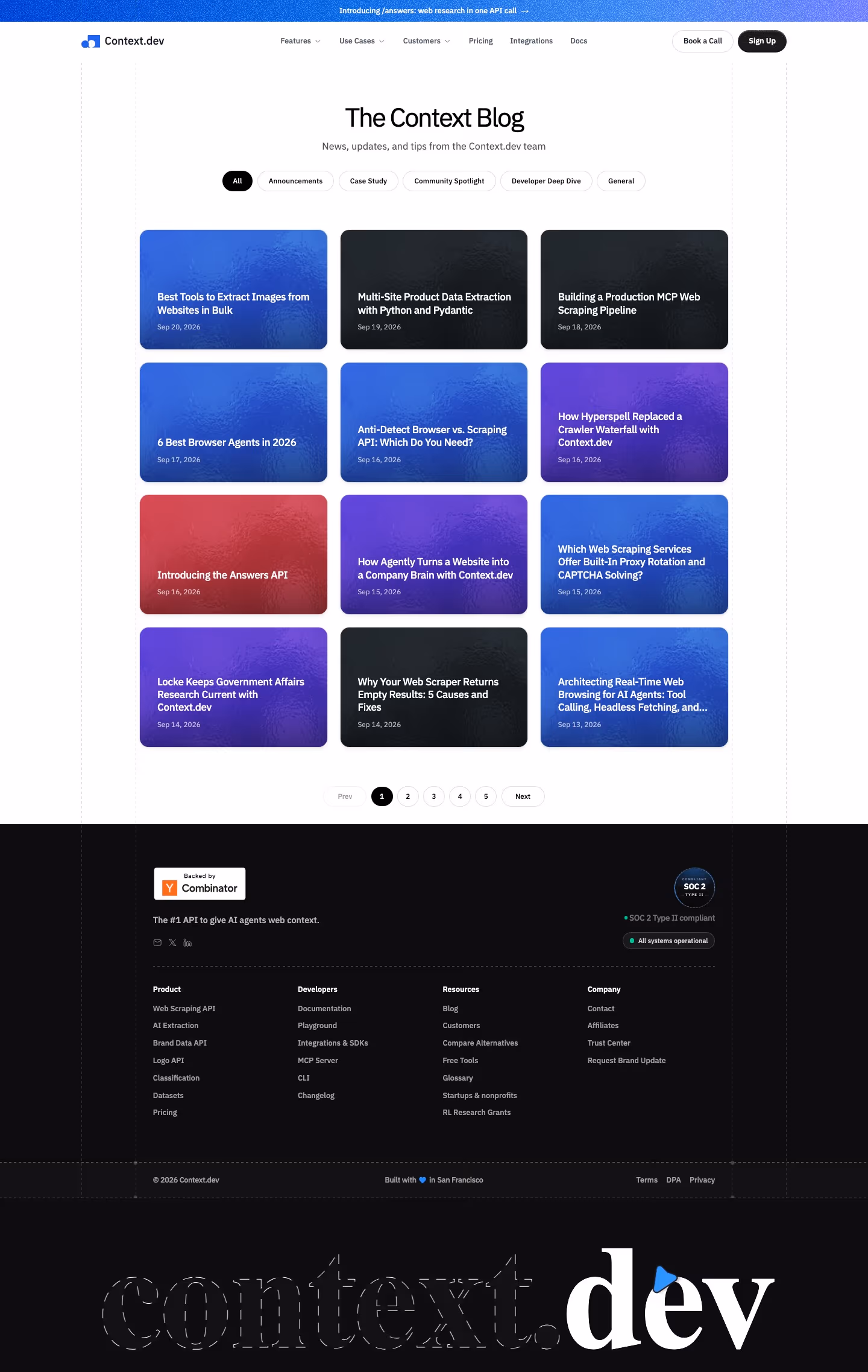Context blog page design — Developer Tools
