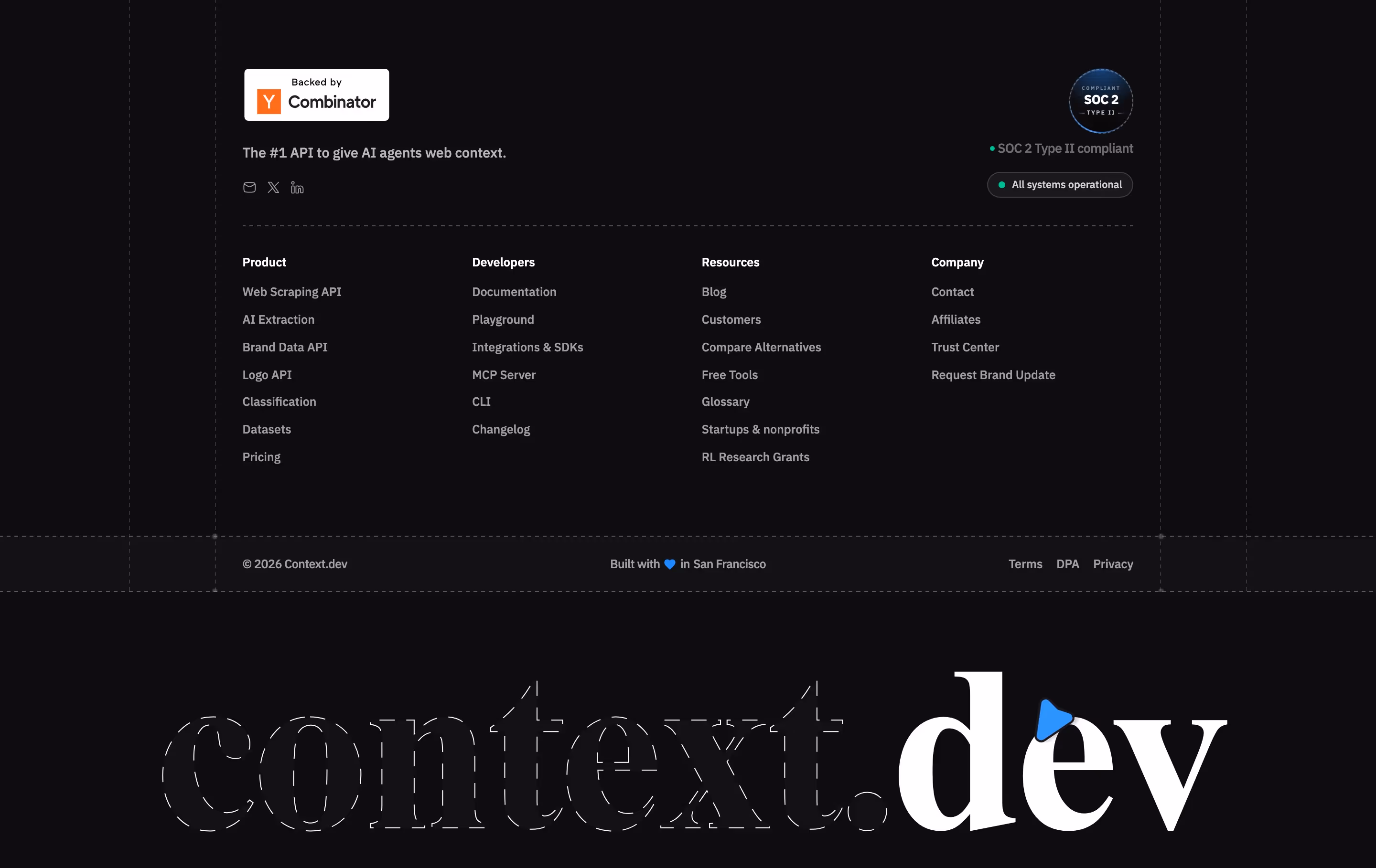 Context footer design — Developer Tools