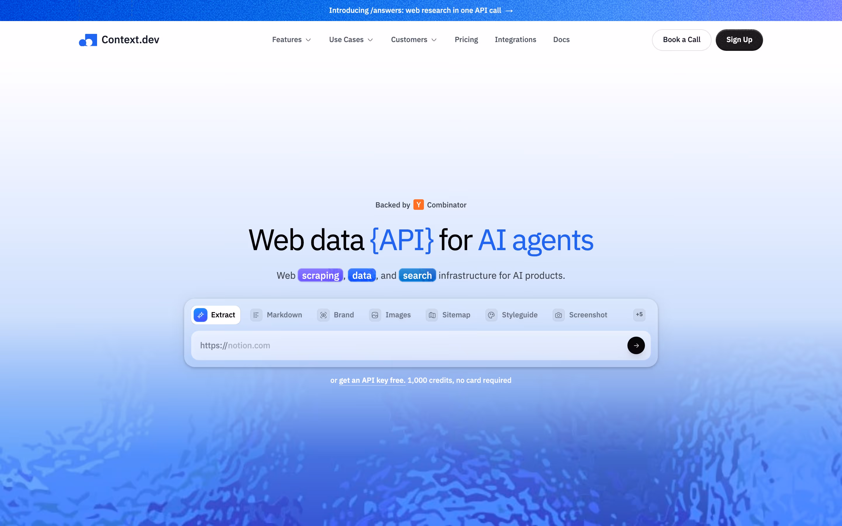 Context hero design — Developer Tools