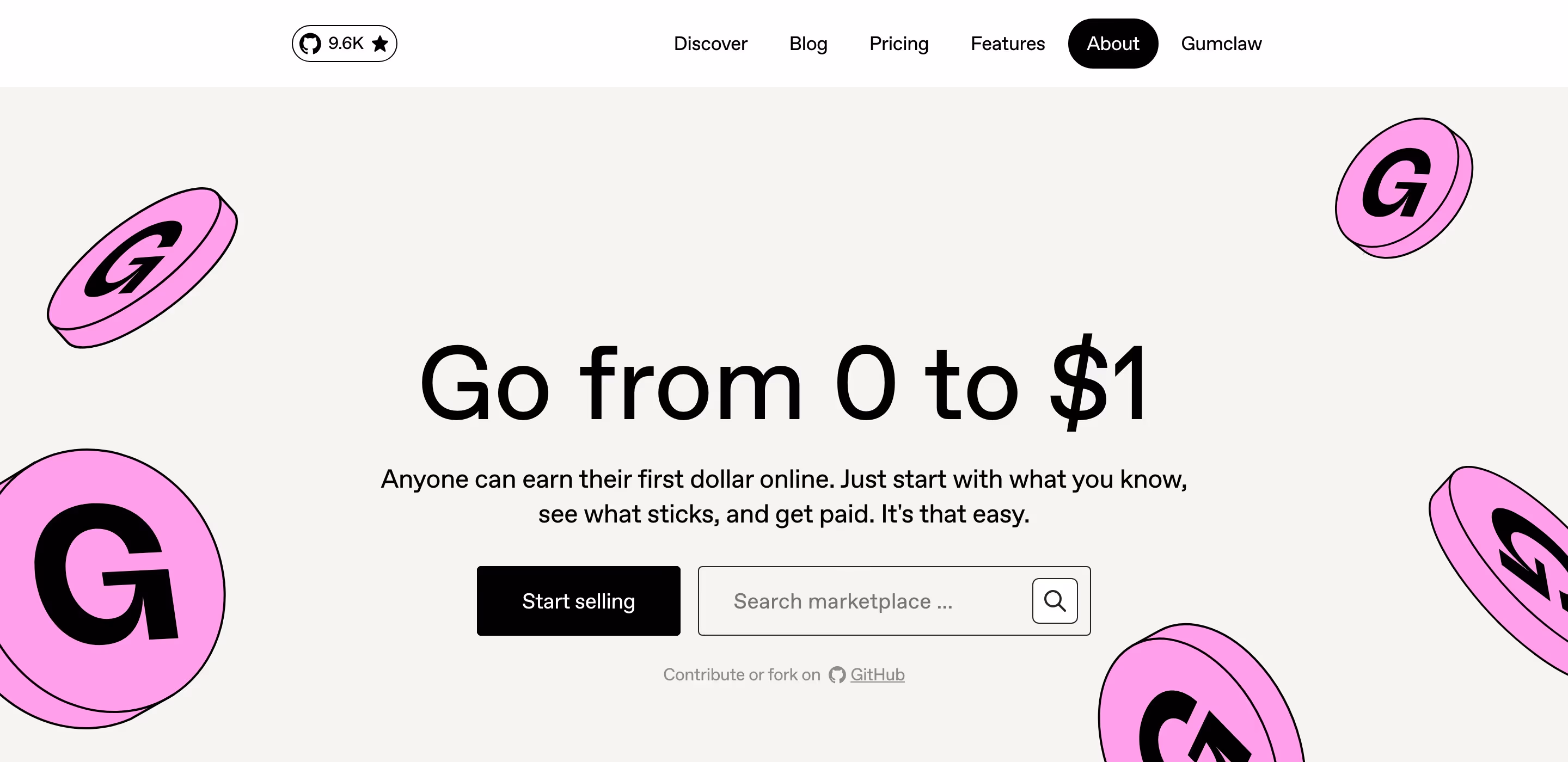 Gumroad Footers section design