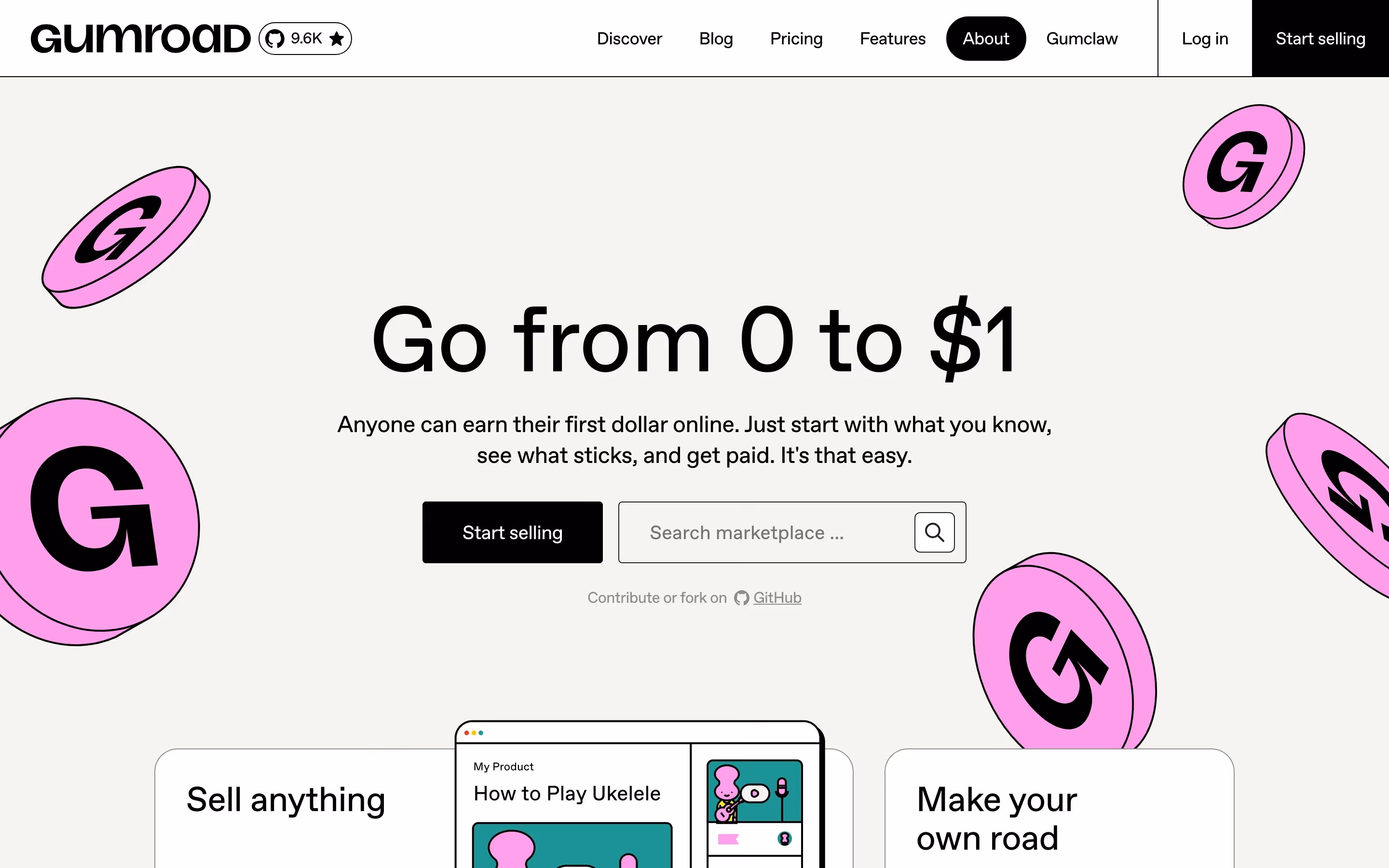 Gumroad hero — E-commerce