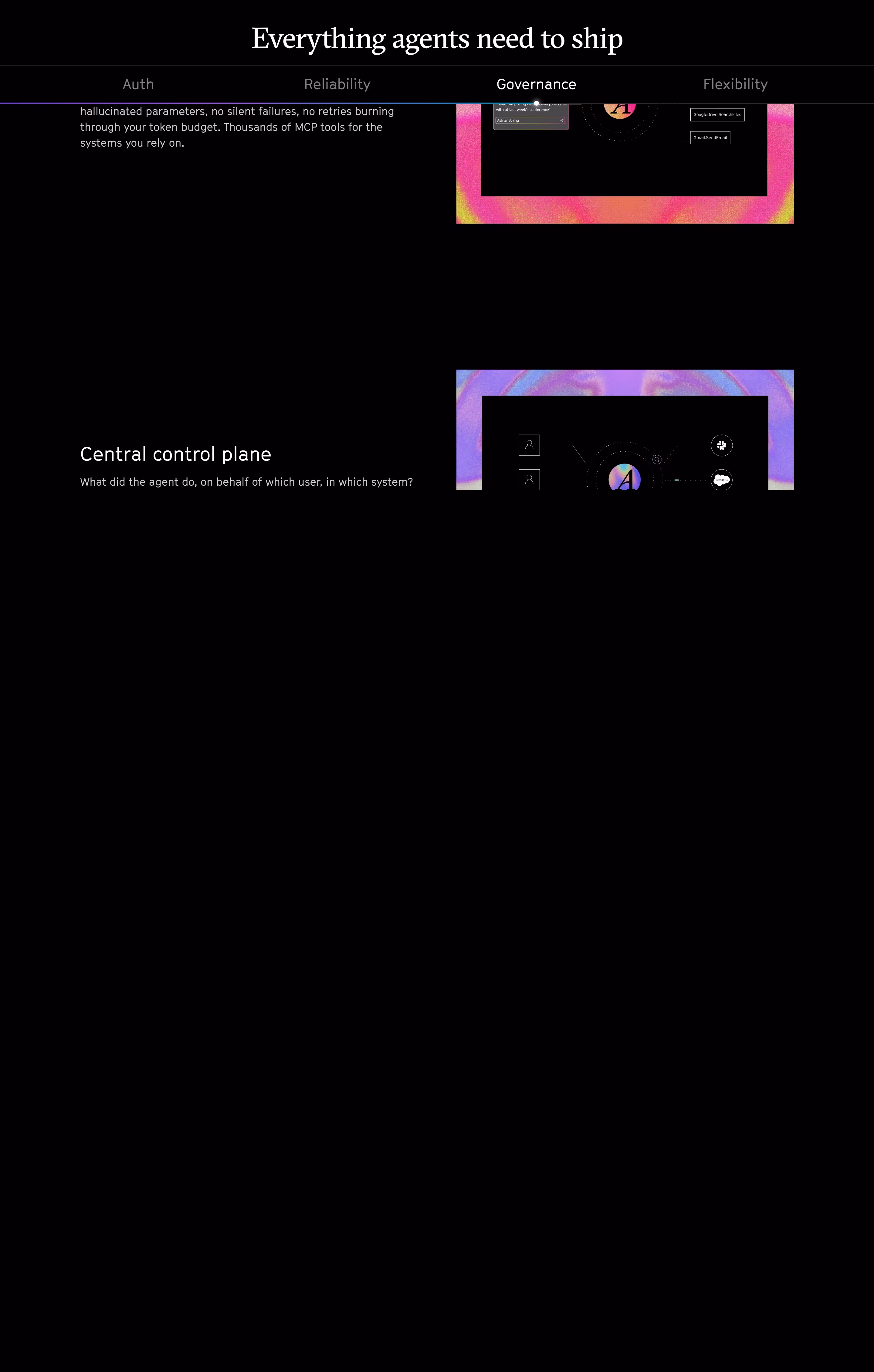 Arcade Features section design