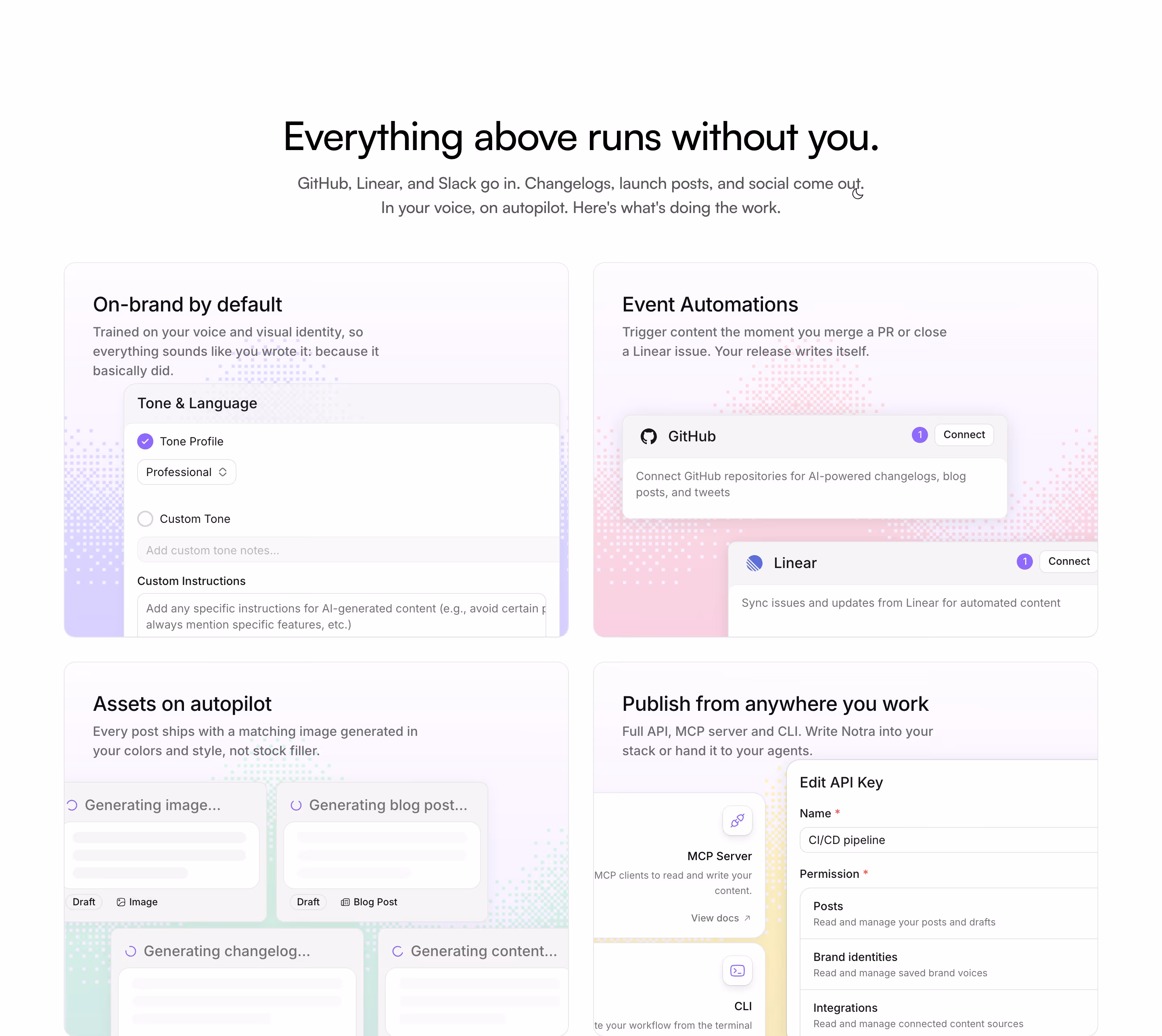 Usenotra feature design — Marketing