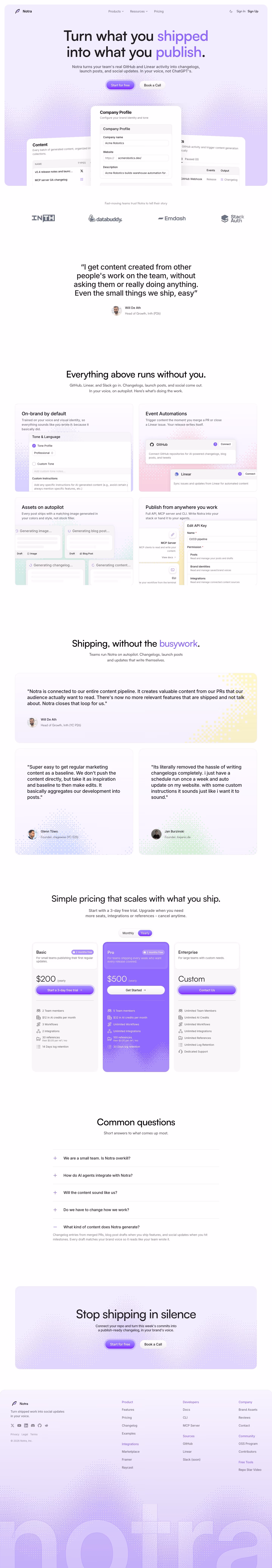 Usenotra landing page design — Marketing