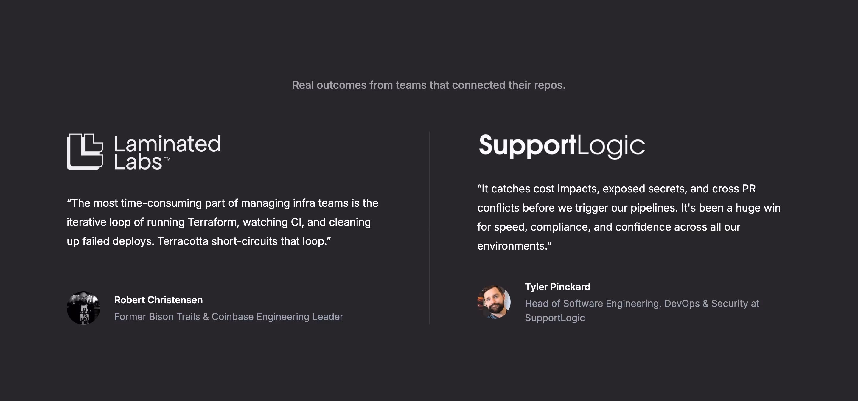 Tryterracotta testimonial design — Infrastructure