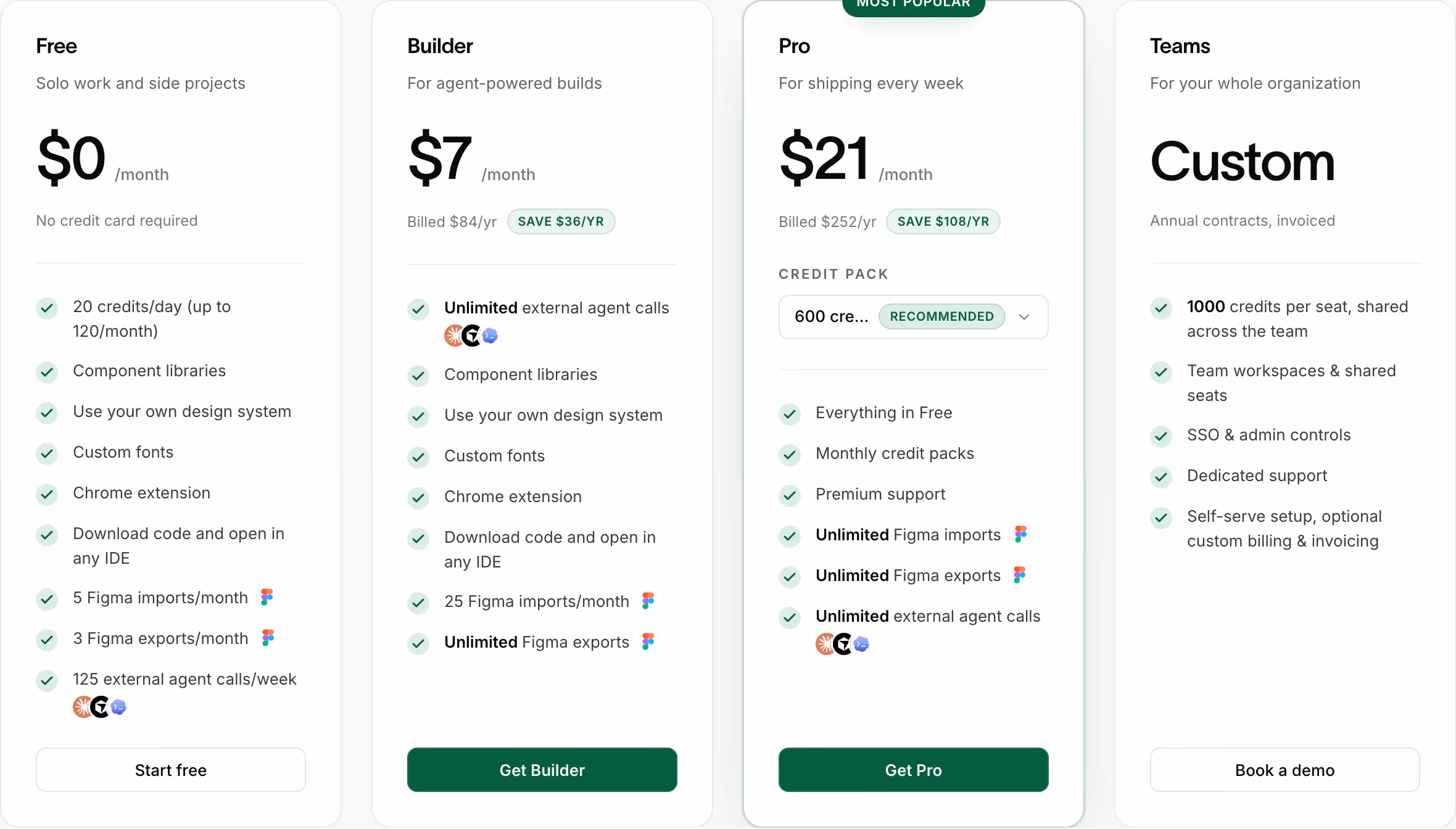 Magicpath Pricing section design
