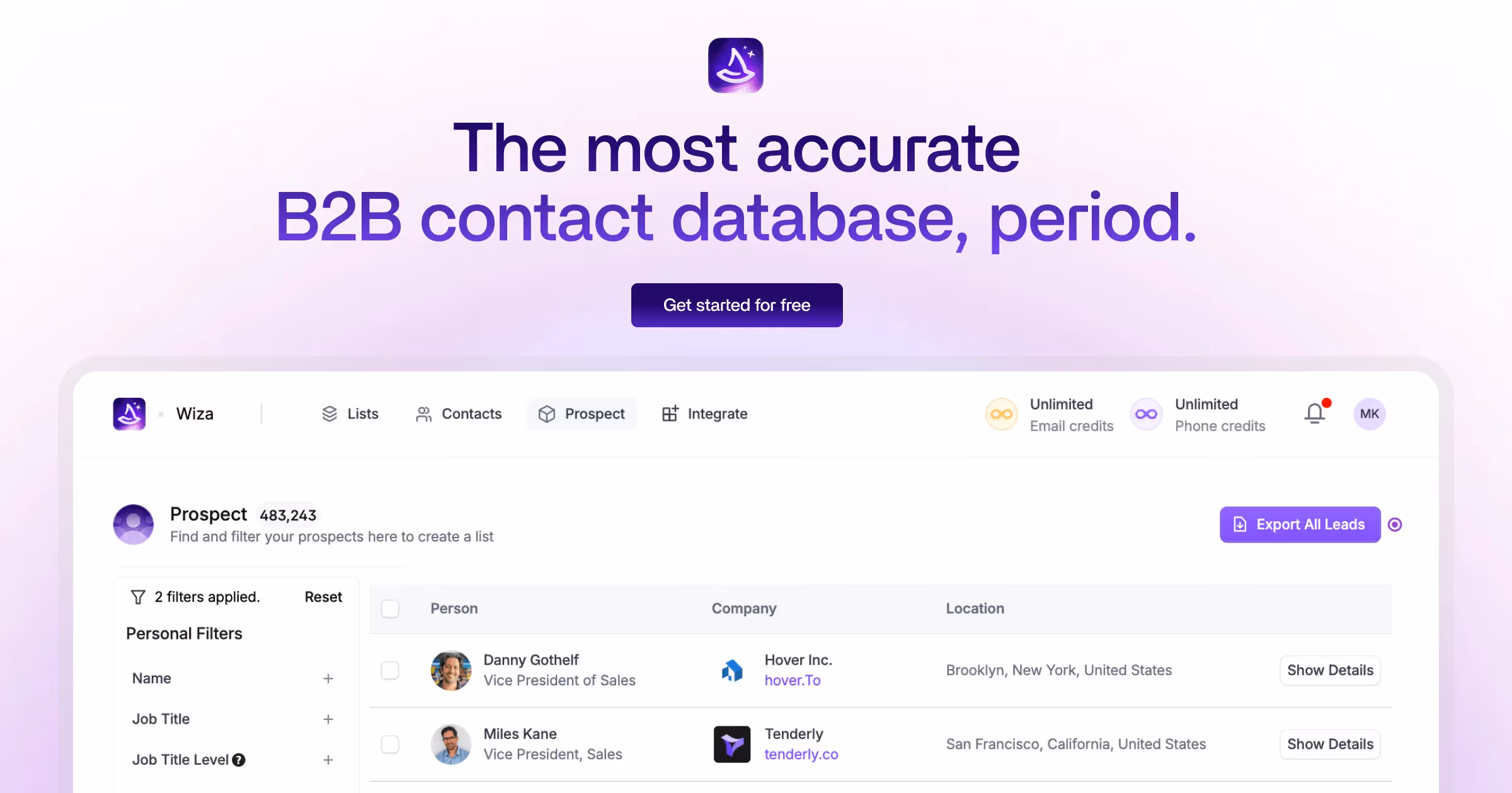 Wiza og image design — Sales & Support
