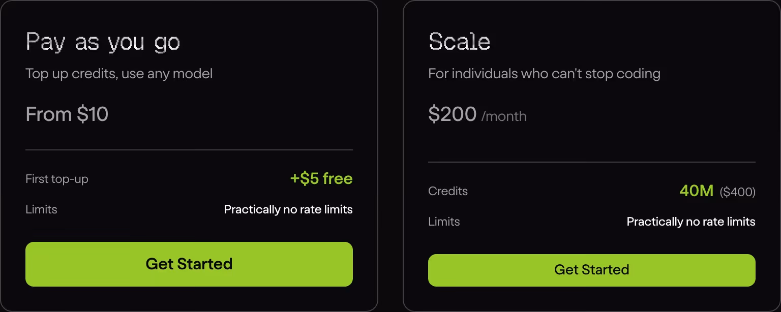 Morphllm Pricing section design