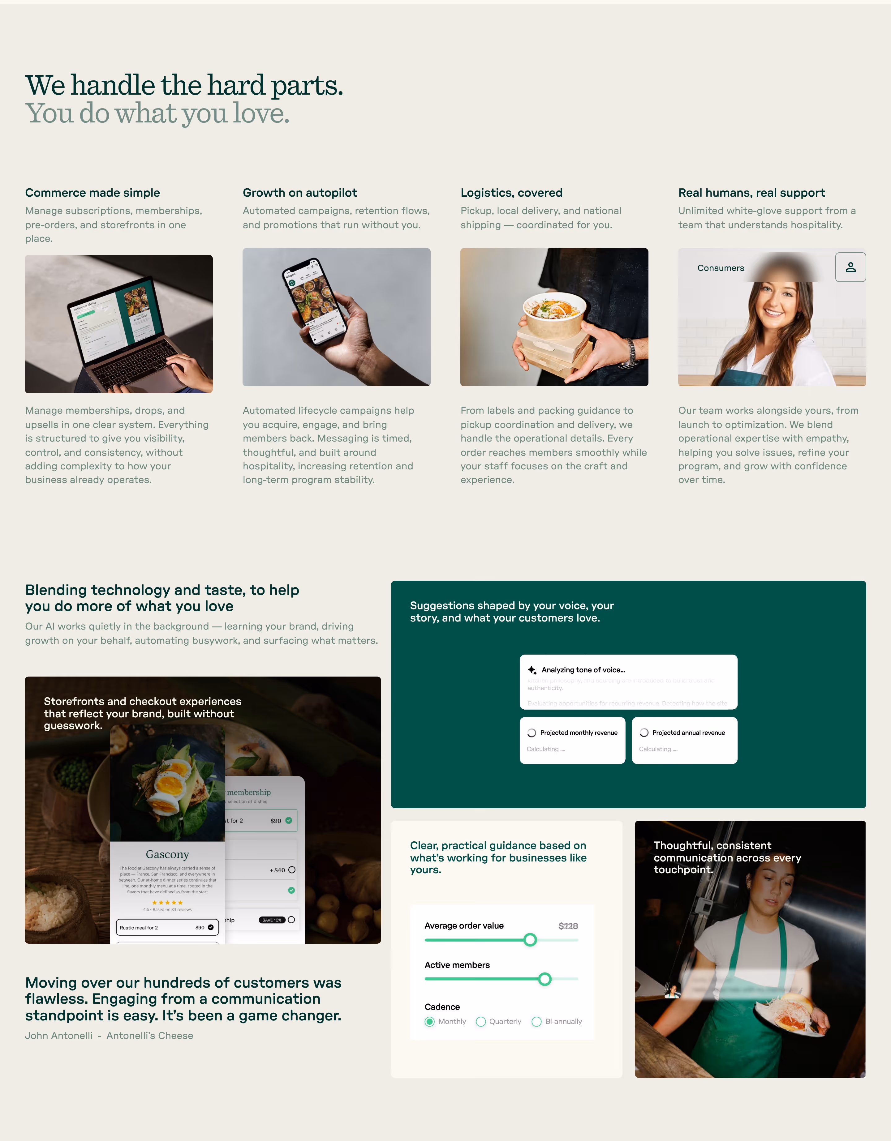 Table22 feature design — E-commerce