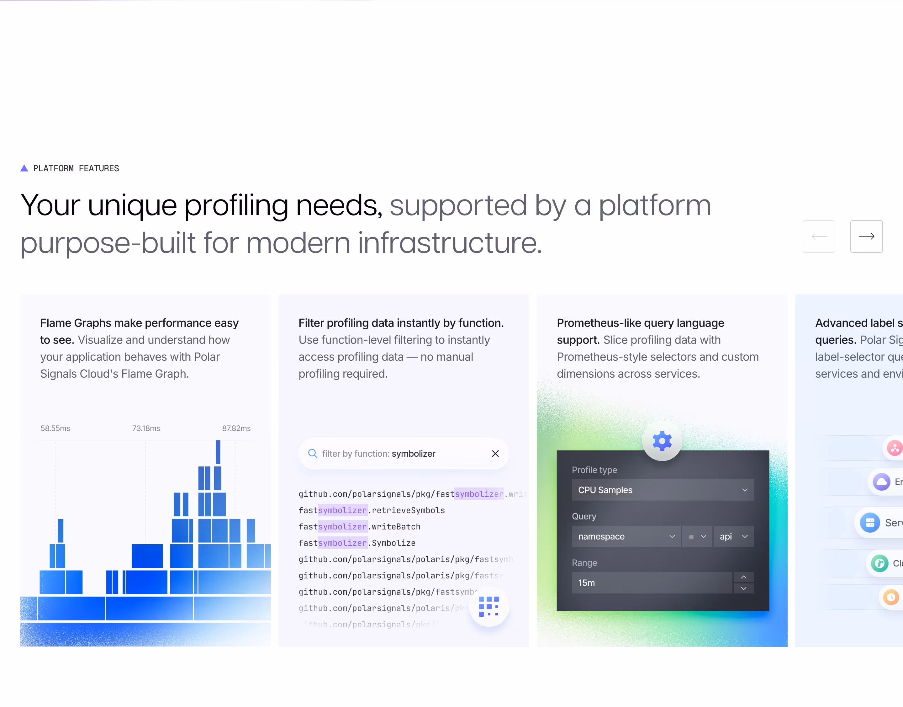 Polarsignals feature design — Infrastructure