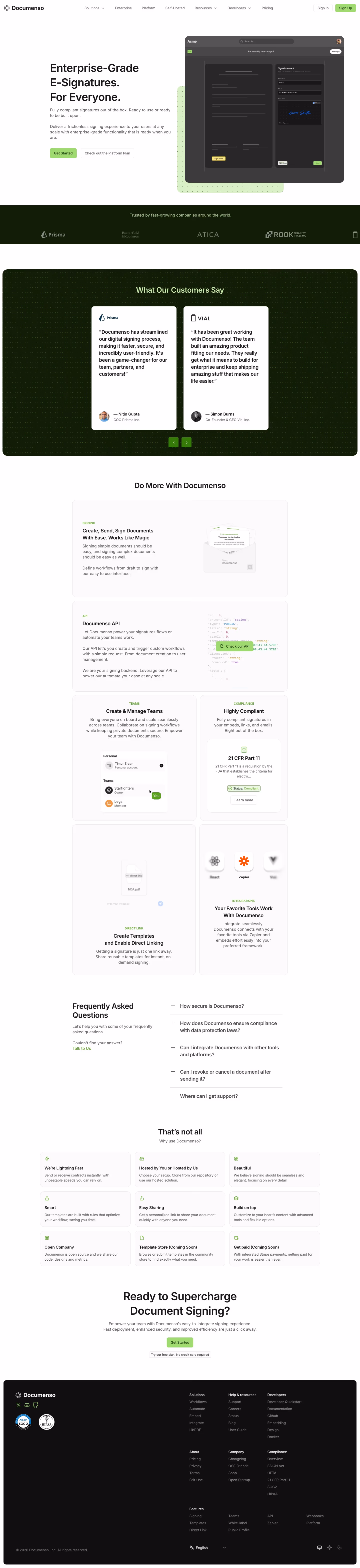 Documenso landing page design — Other