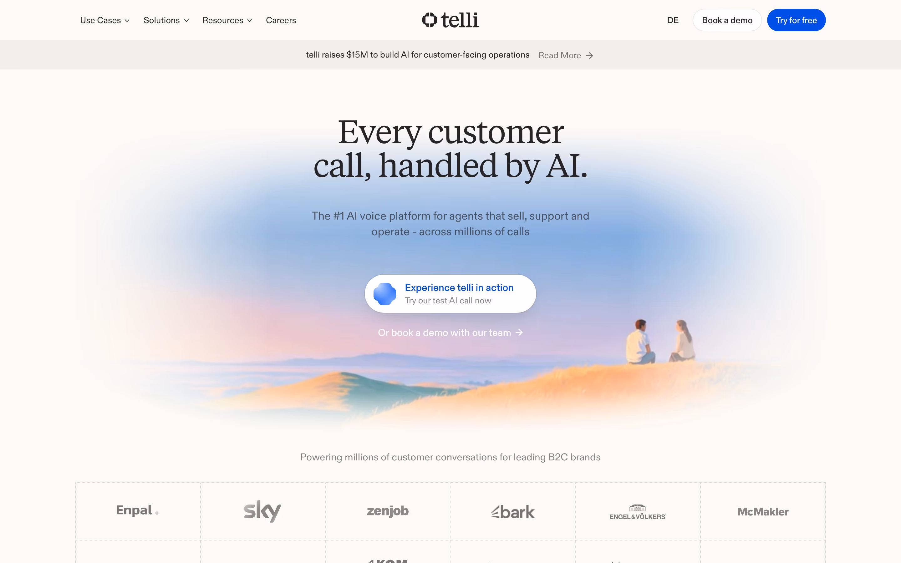Telli hero design — Sales & Support