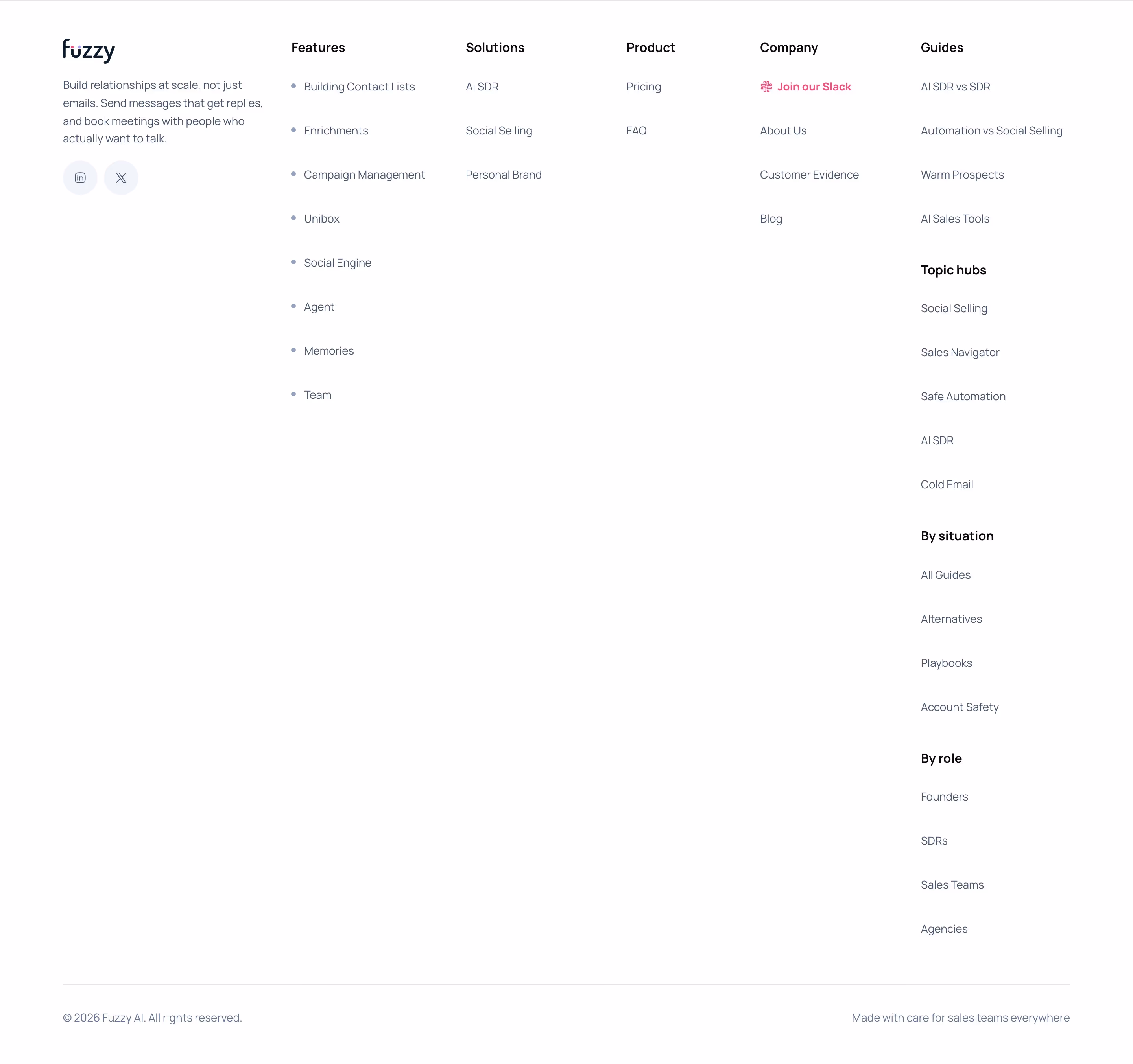 Getfuzzy Footers section design
