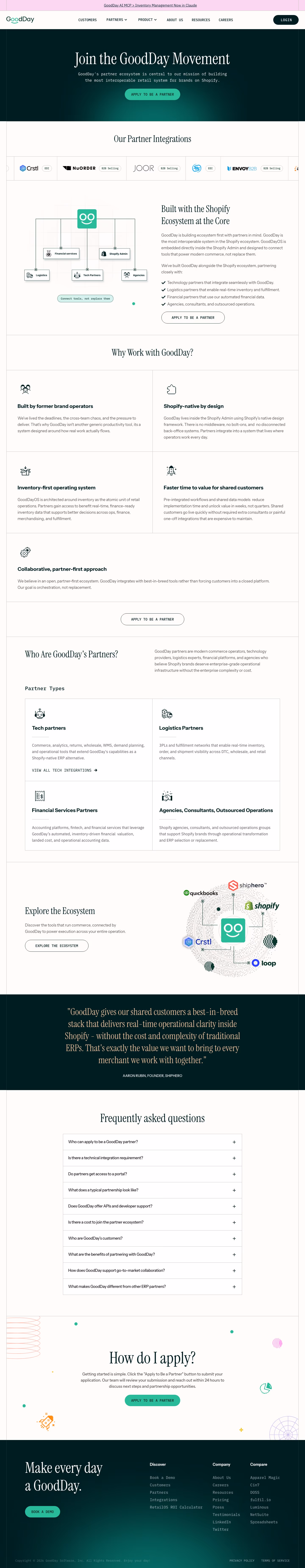 Gooddaysoftware Affiliate pages section design