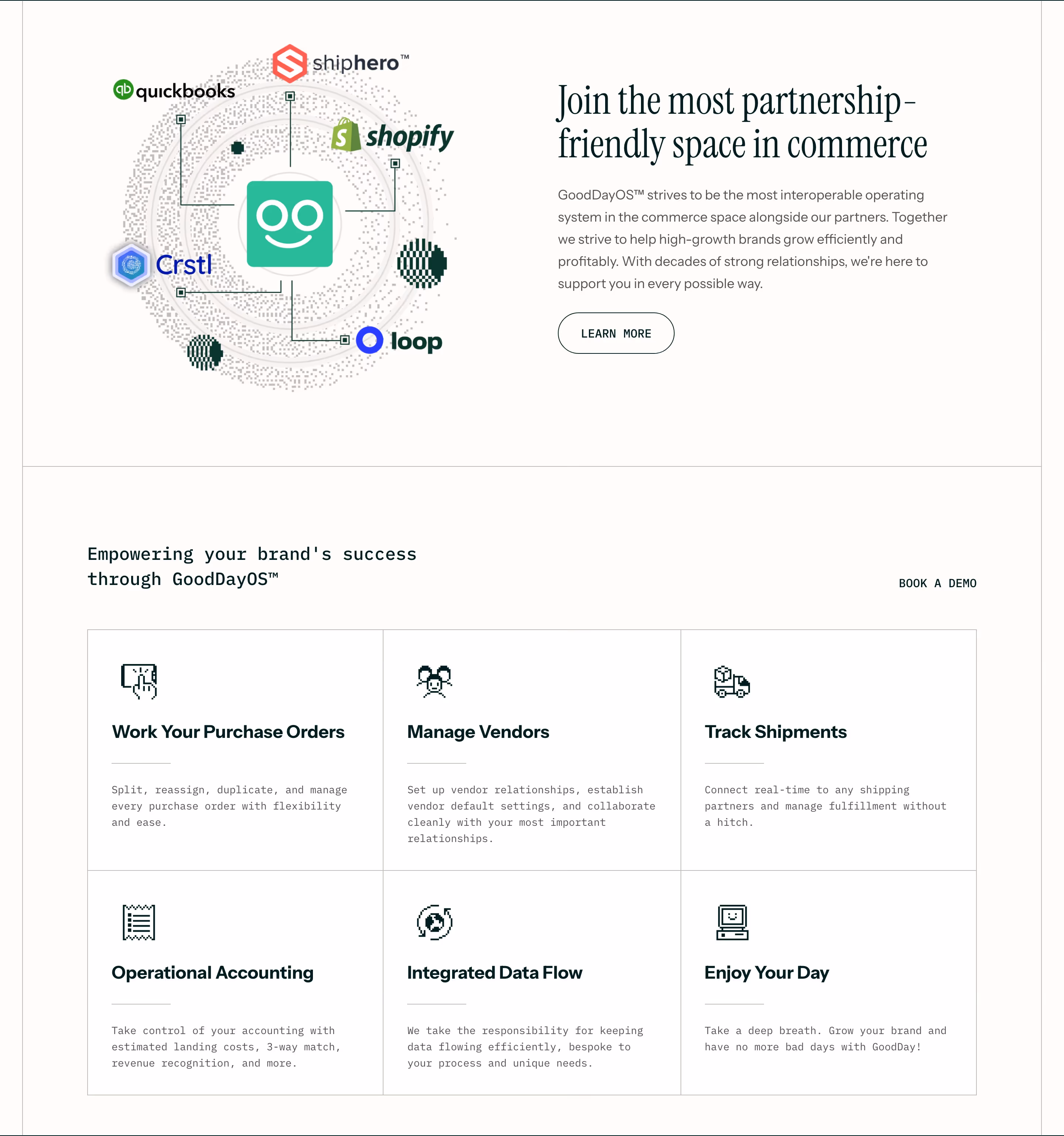 Gooddaysoftware Features section design