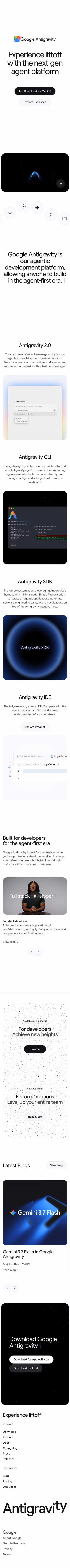 Antigravity mobile design — Developer Tools
