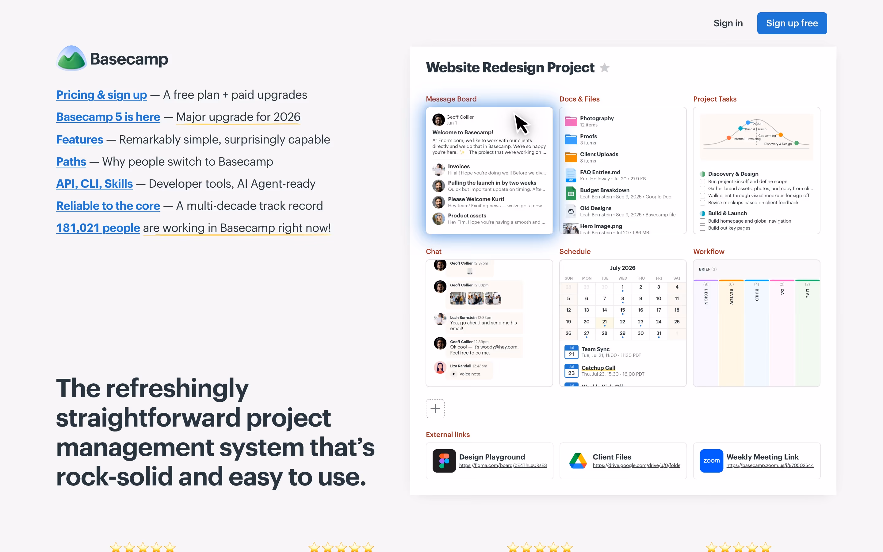 Basecamp Heroes section design
