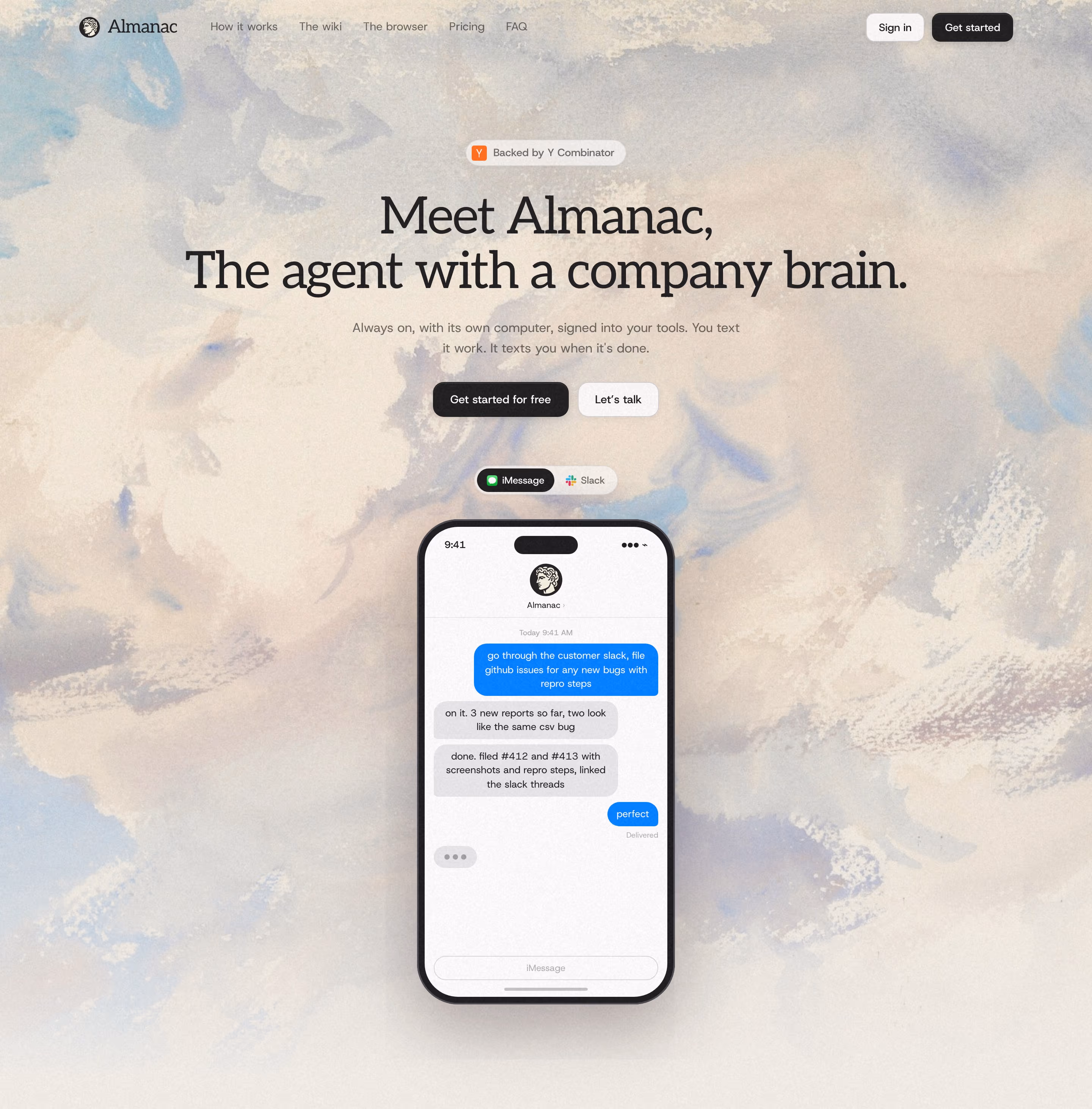 Usealmanac hero design — Productivity