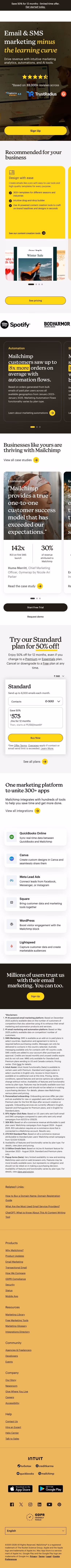 Mailchimp mobile design — Marketing