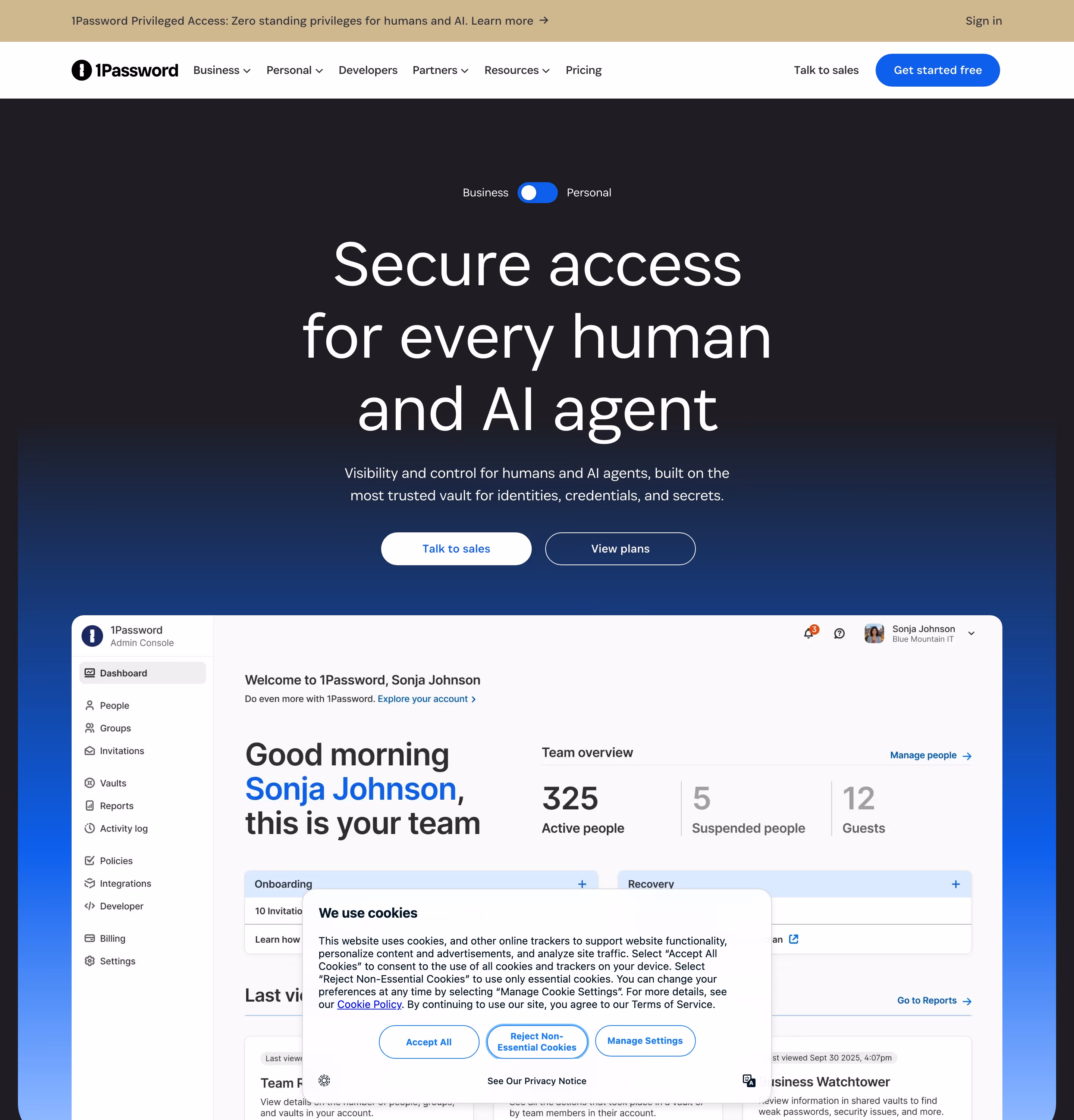 1password Heroes section design