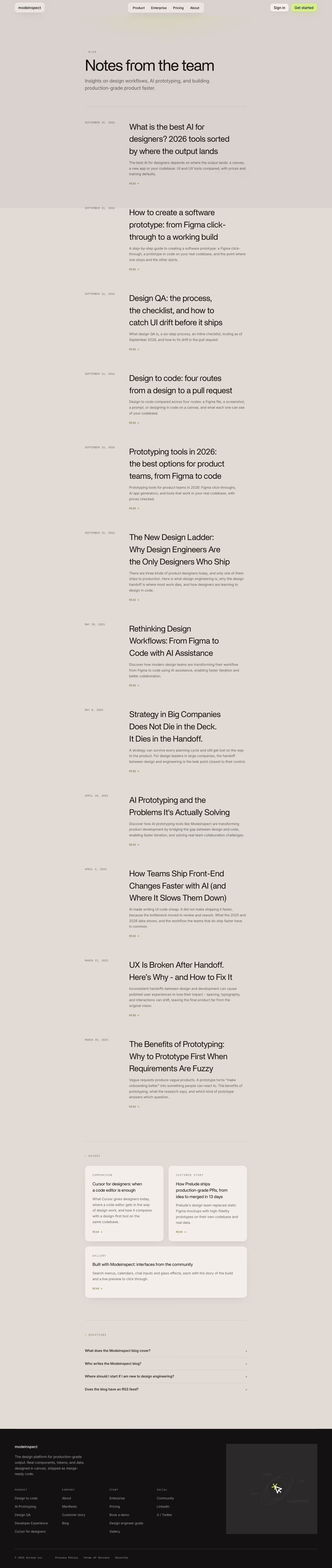 Modeinspect blog page design — Graphics & Design