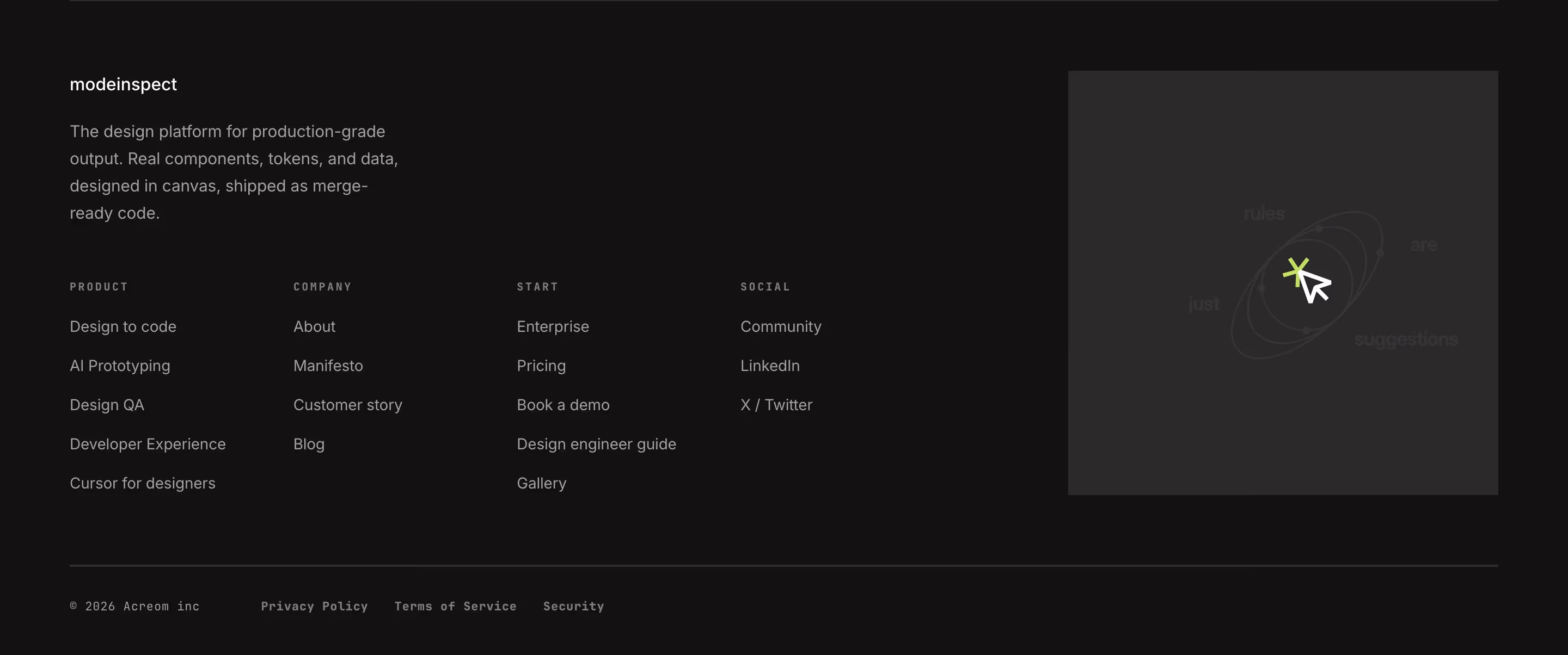 Modeinspect footer design — Graphics & Design