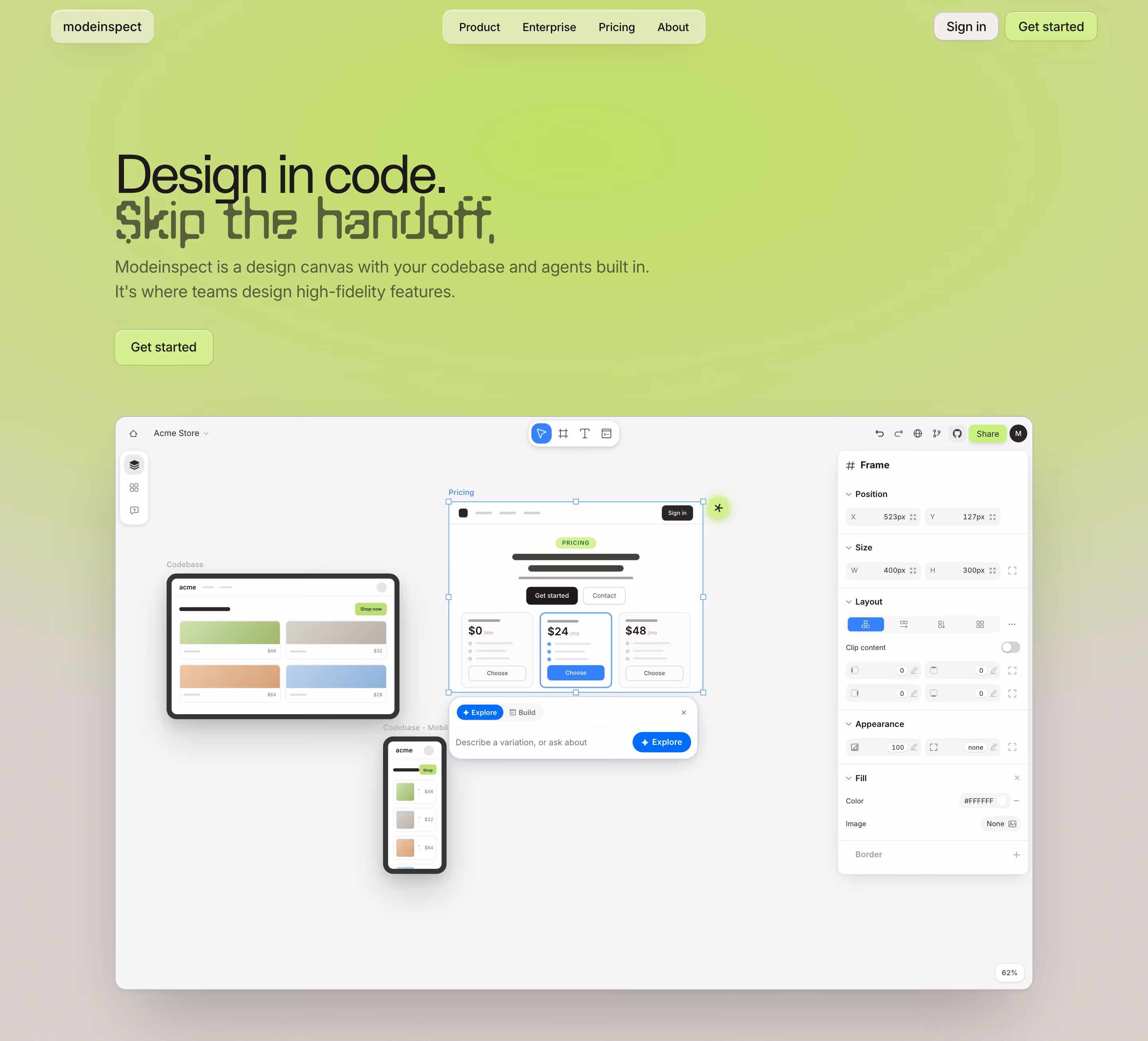 Modeinspect hero design — Graphics & Design