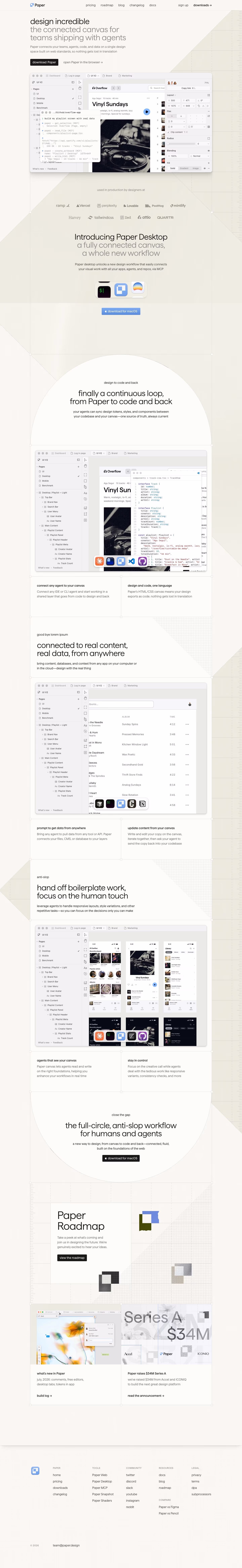 Paper landing page design — Graphics & Design