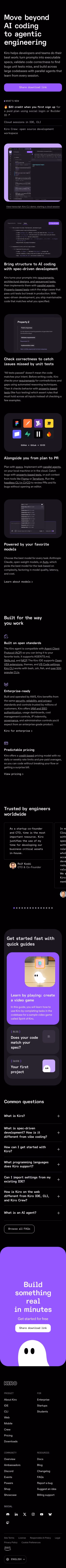 Kiro mobile design — Developer Tools