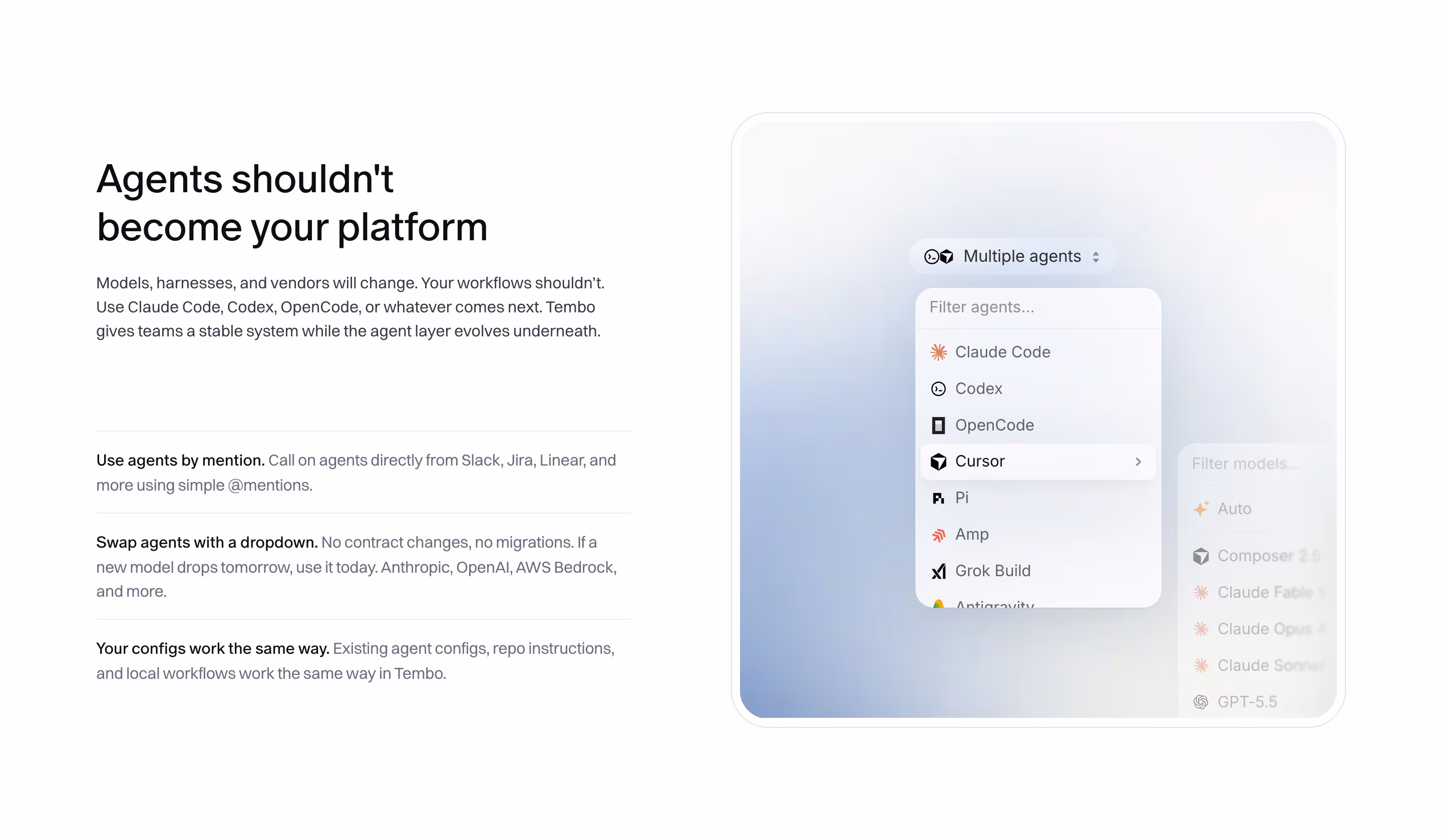 Tembo feature design — Developer Tools