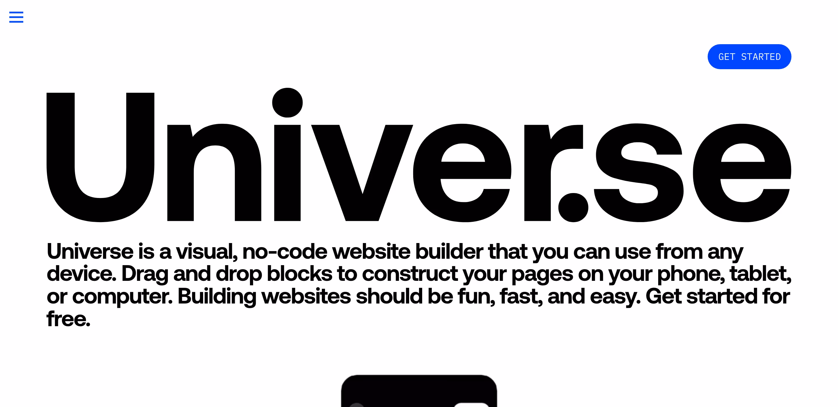 Onuniverse Footers section design