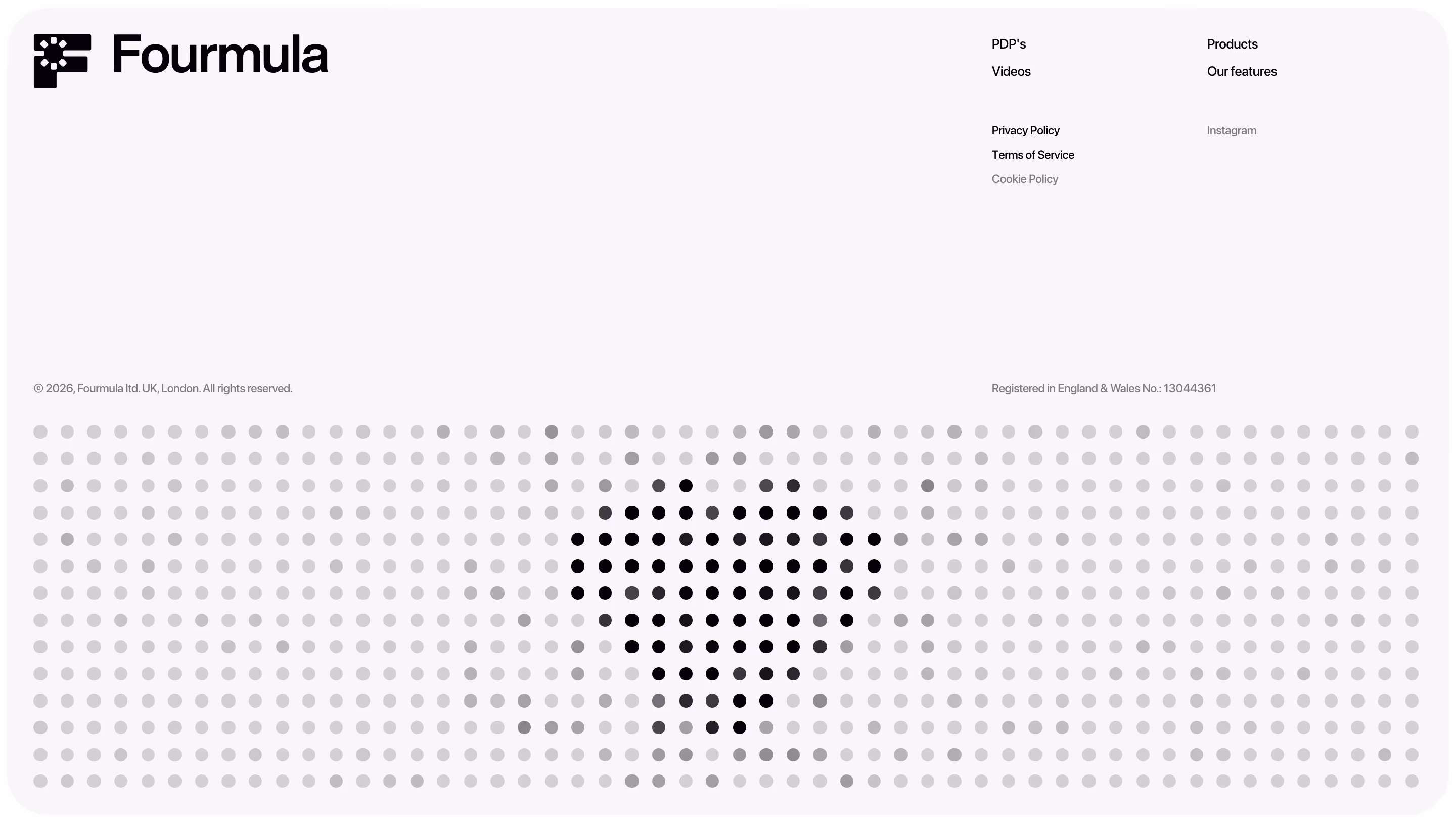 Fourmula Footers section design