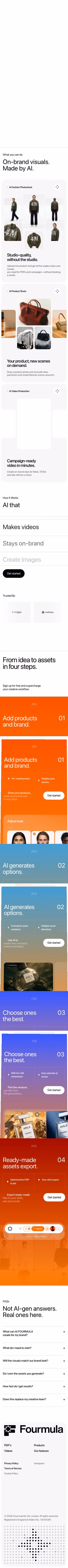Fourmula mobile design — AI