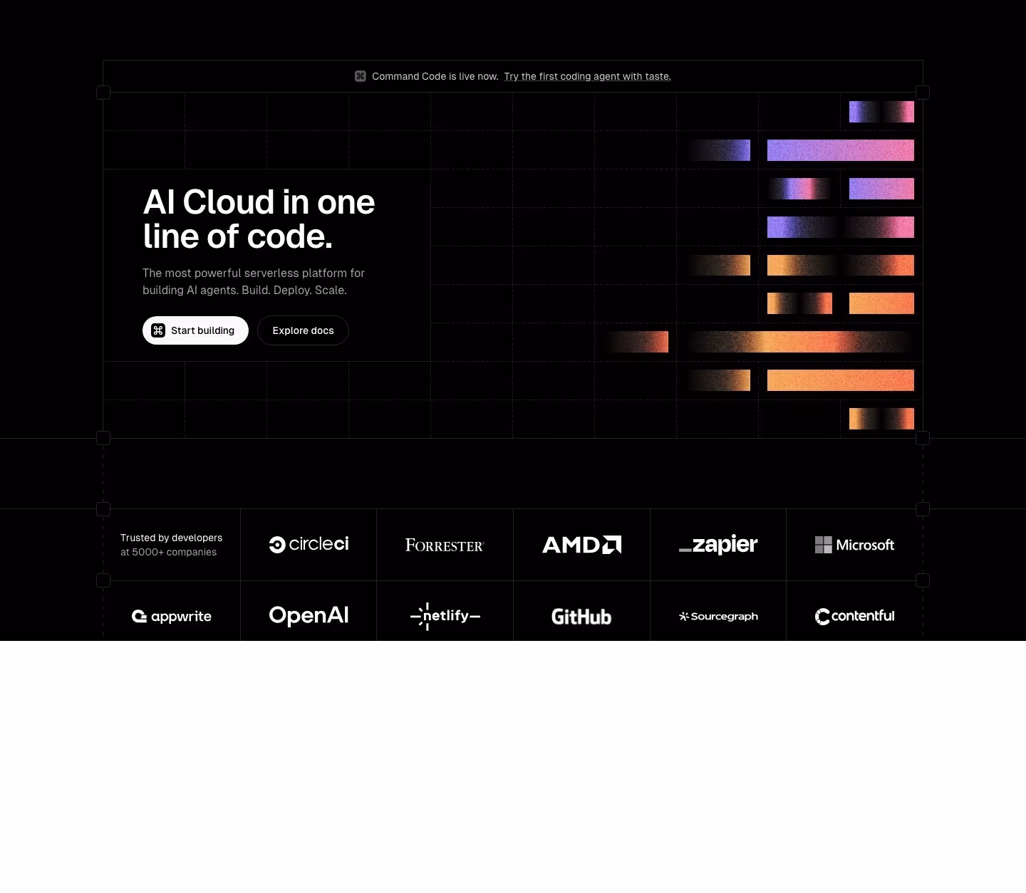 Langbase landing page design — AI