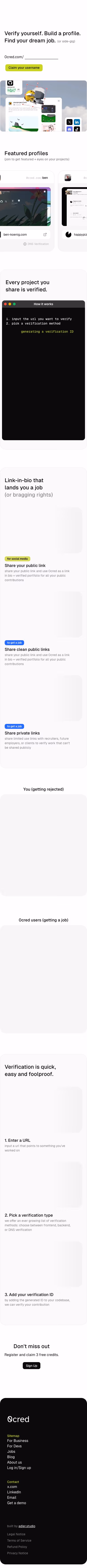 0cred mobile design — Other