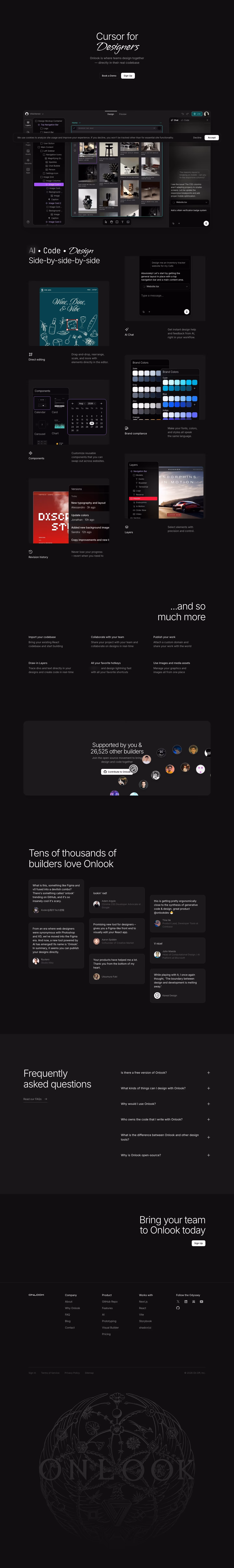 Onlook landing page design — Graphics & Design