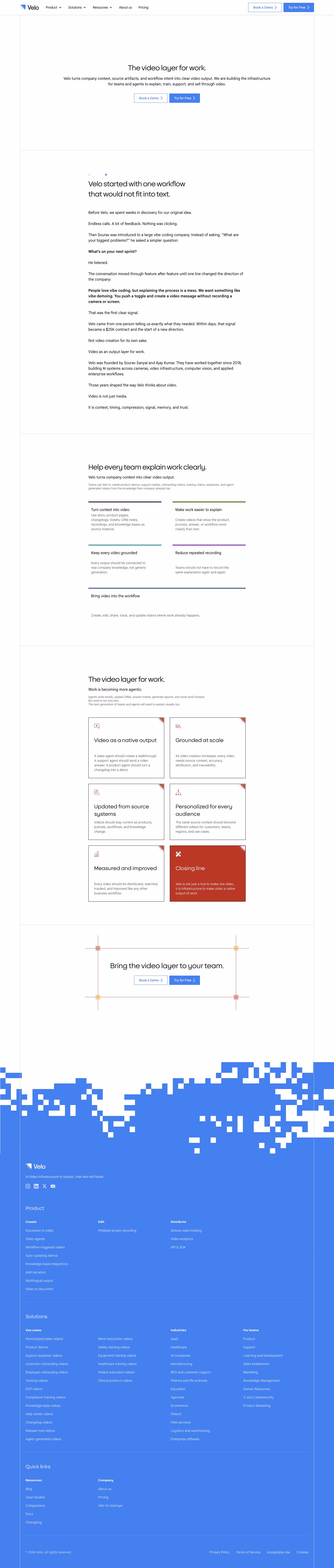 Usevelo about us design — Infrastructure