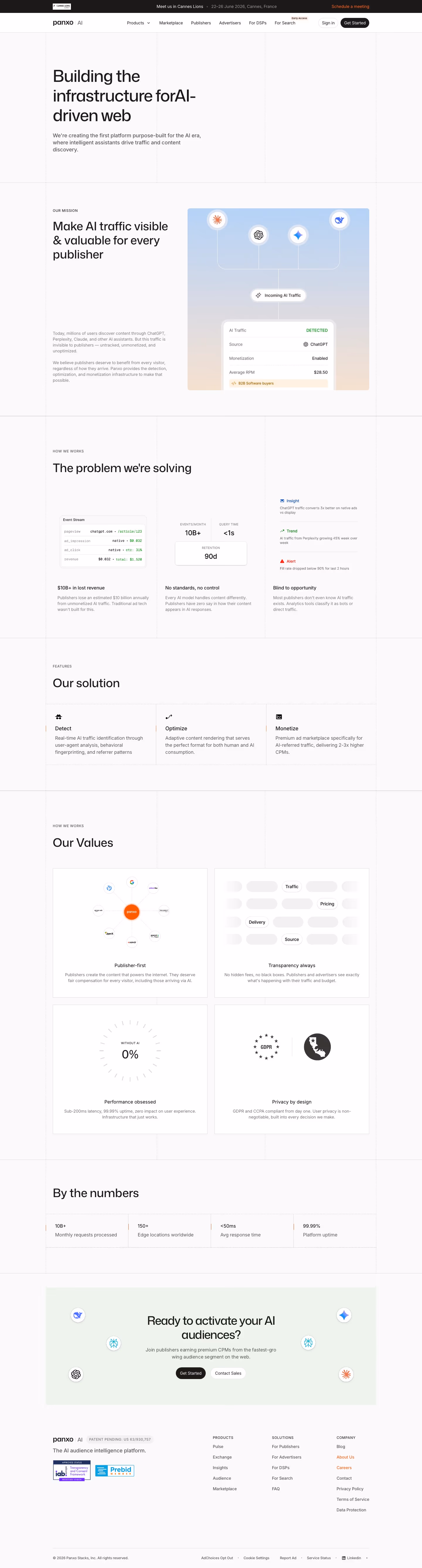 Panxo About Us section design
