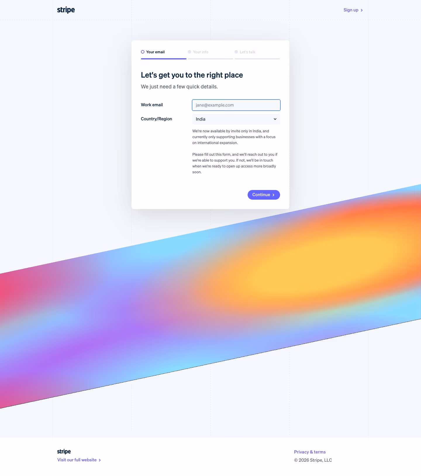 Stripe contact — Finance