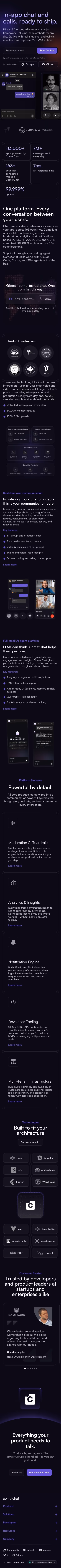 Cometchat mobile design — Developer Tools