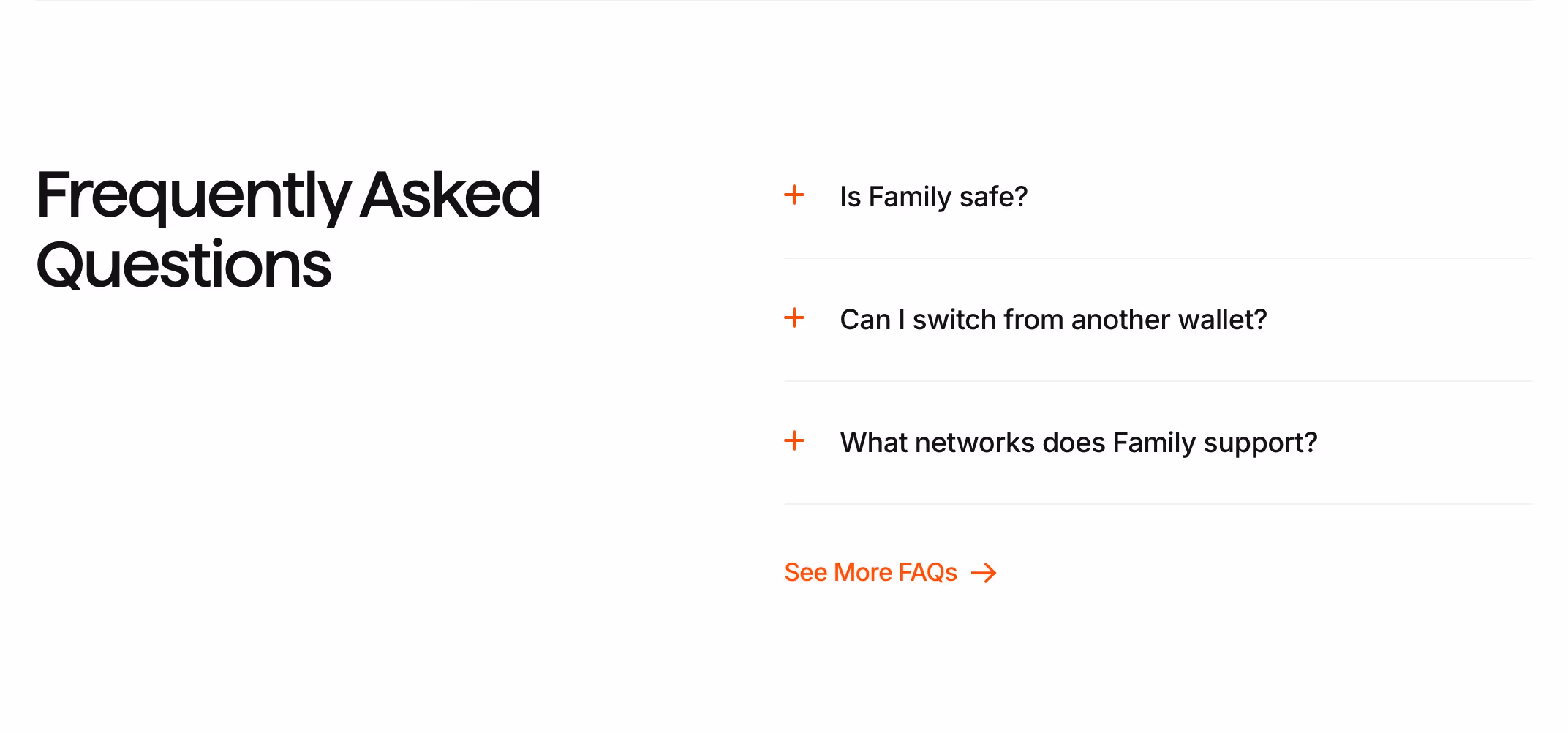 Family faq design — Finance