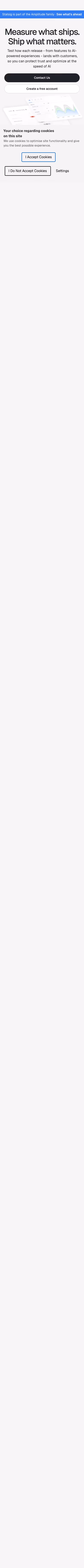 Statsig mobile design — Analytics