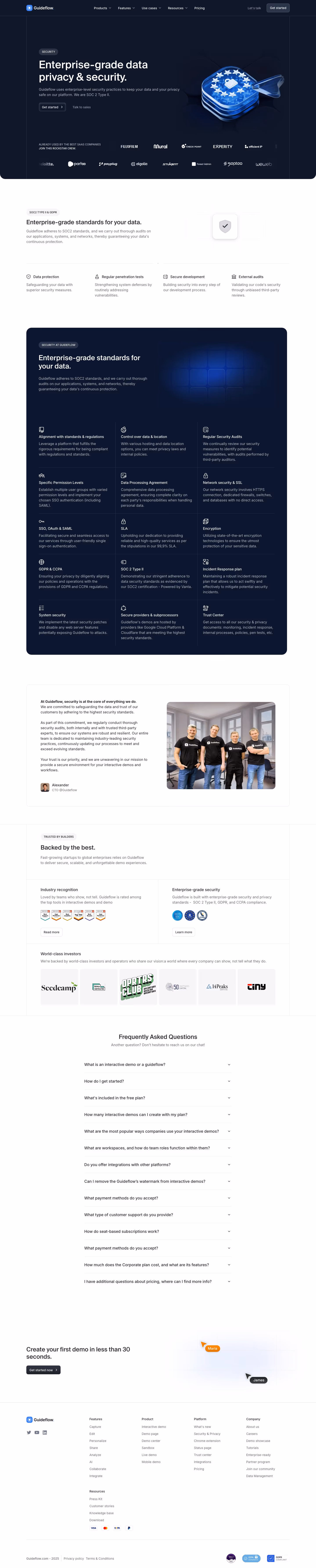 Guideflow about us design — Sales & Support