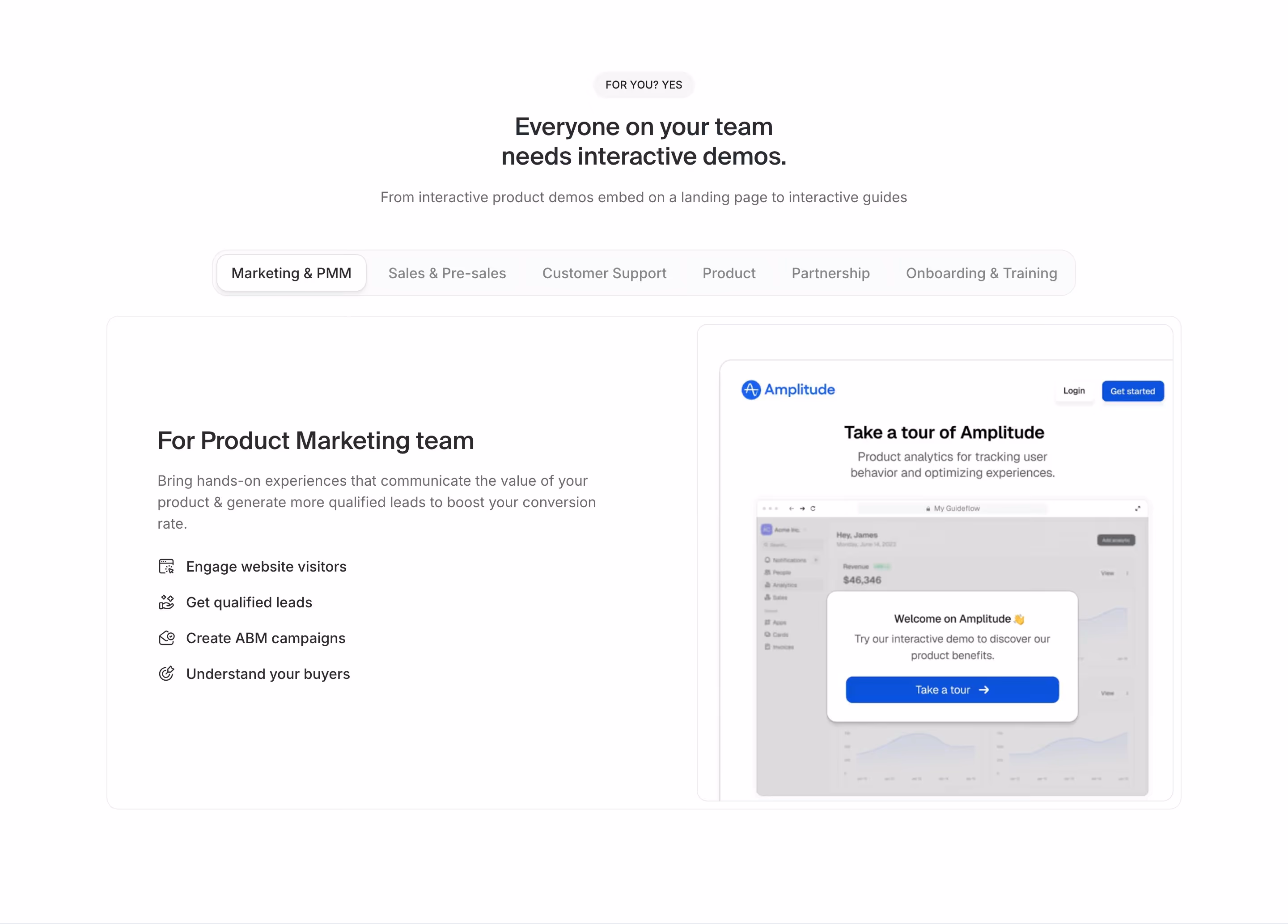 Guideflow feature design — Sales & Support