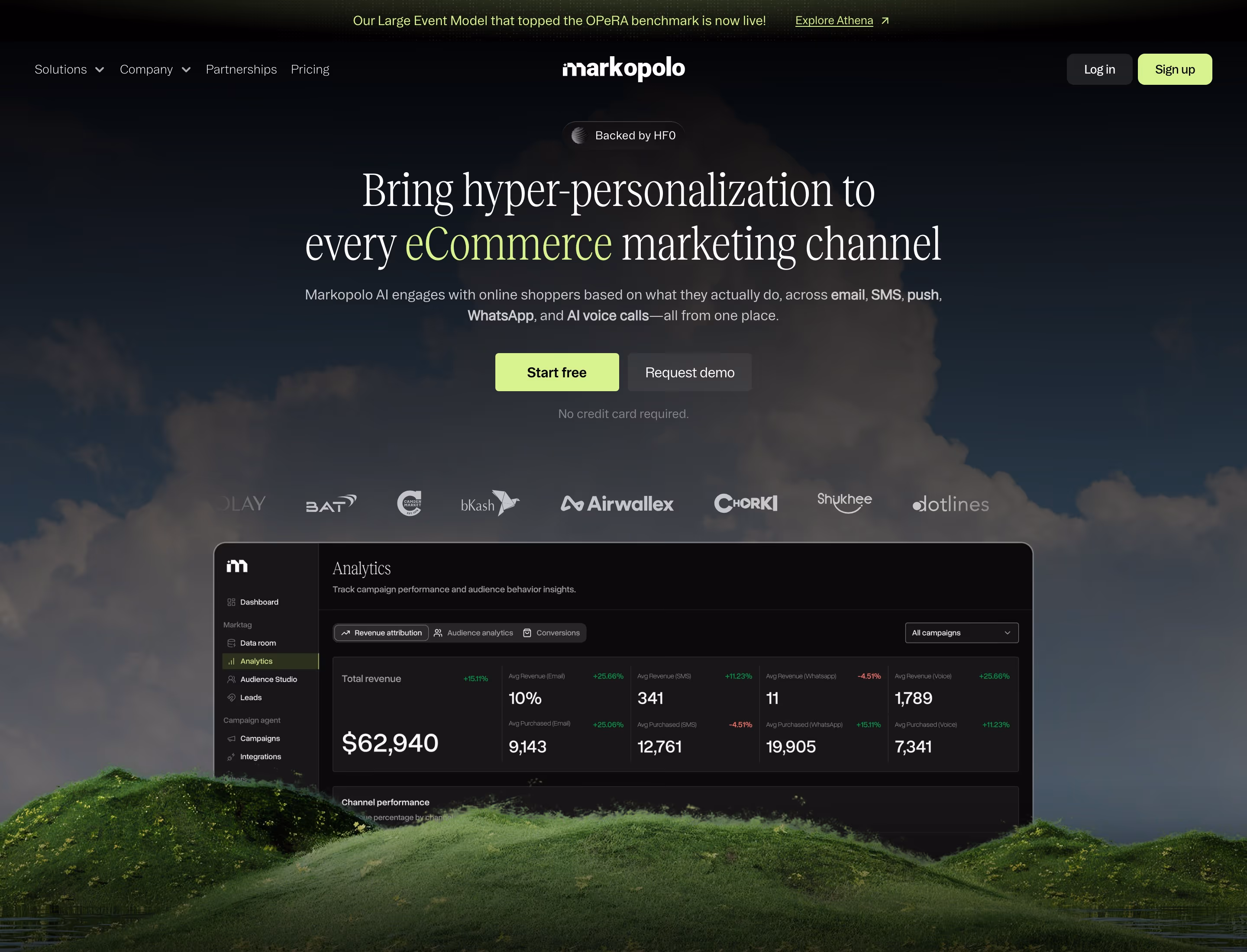 Markopolo Heroes section design