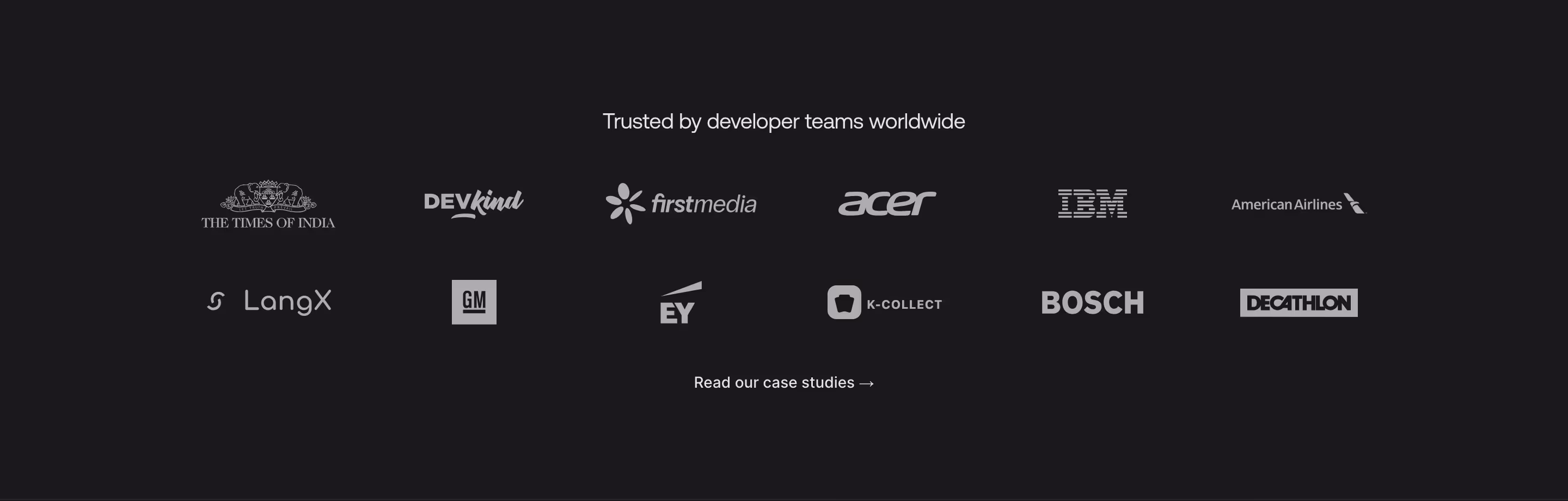 Appwrite Logo clouds section design