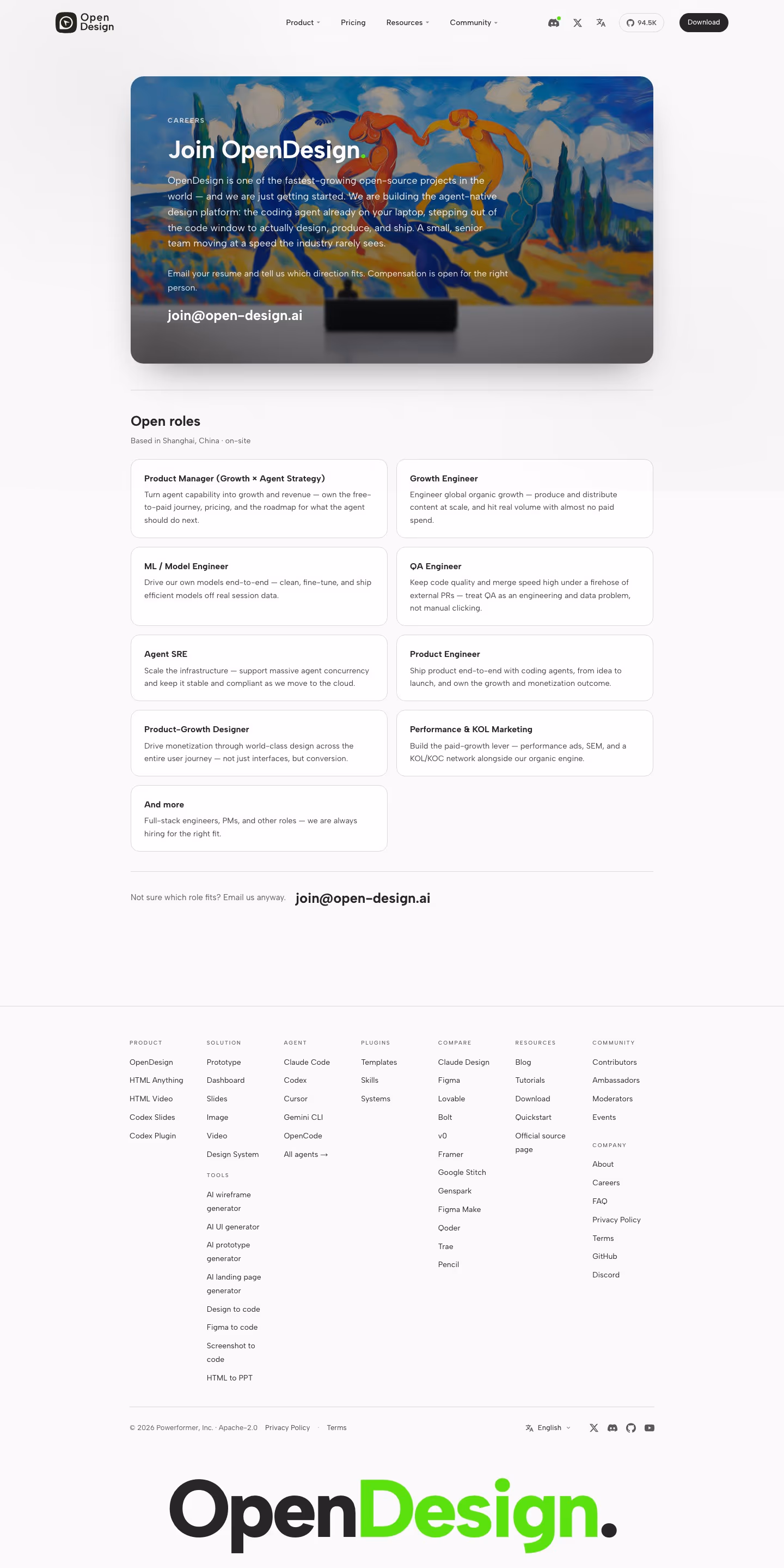 Open-design careers page design — Graphics & Design