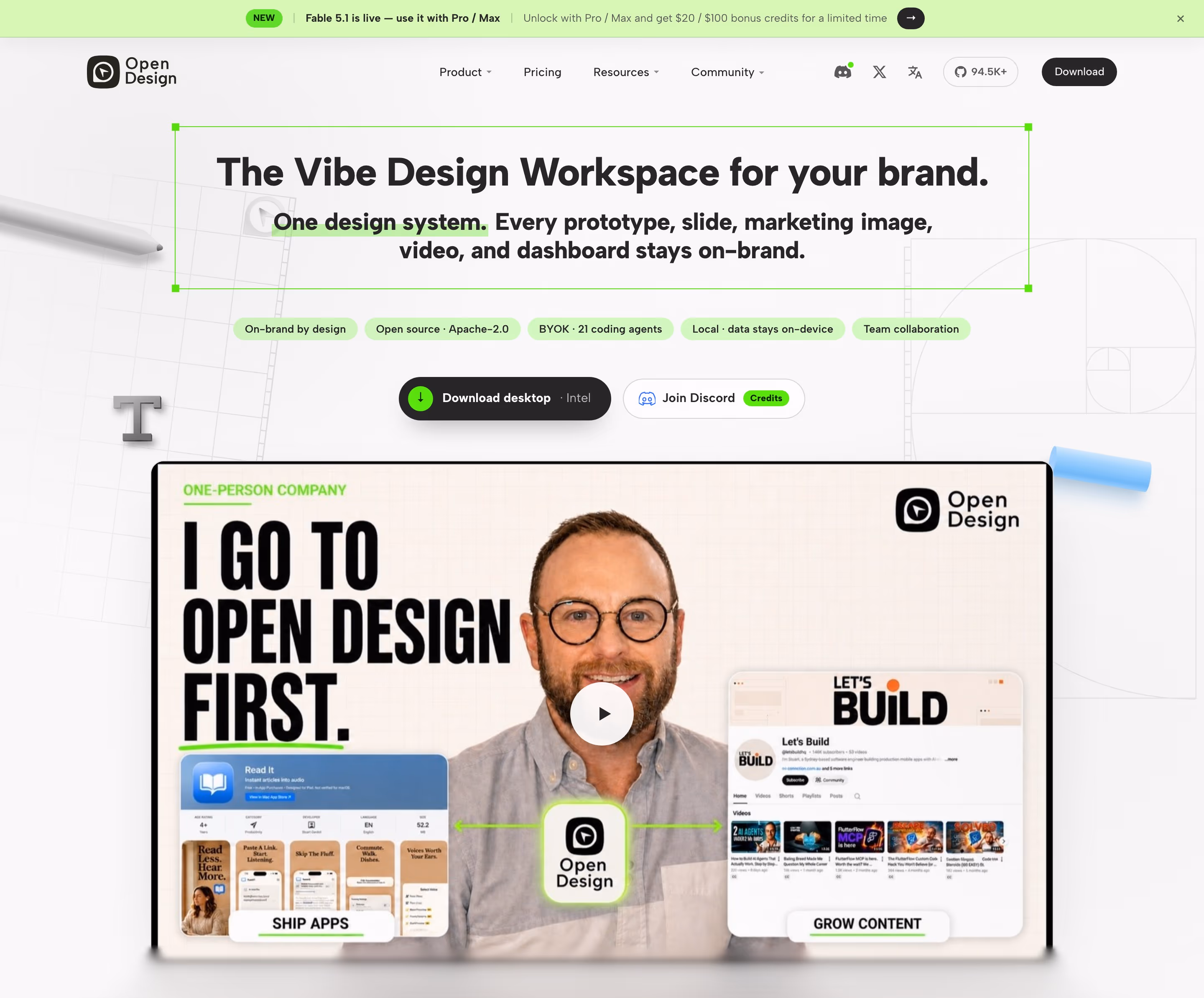 Open-design hero design — Graphics & Design