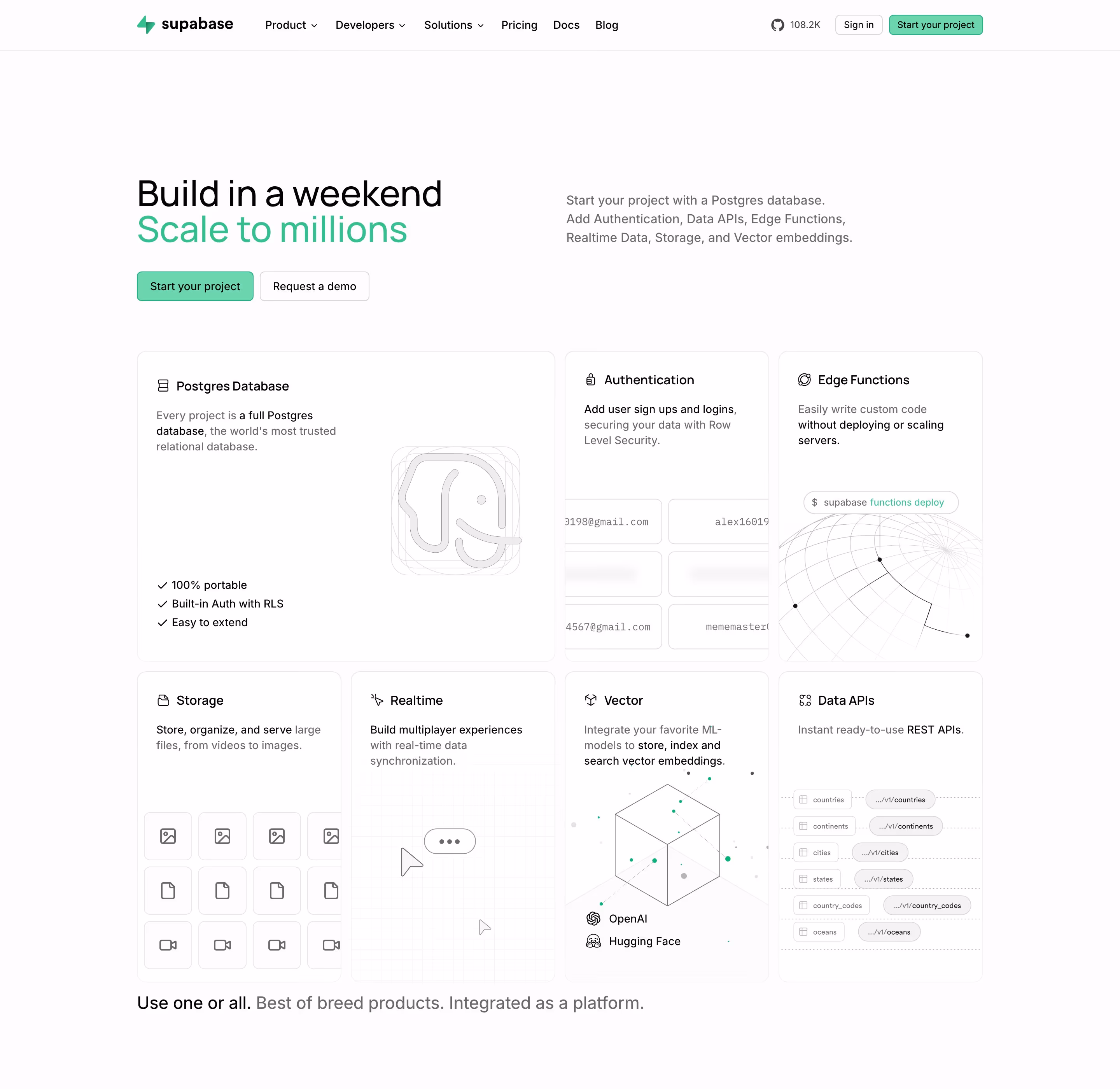 Supabase hero — Infrastructure